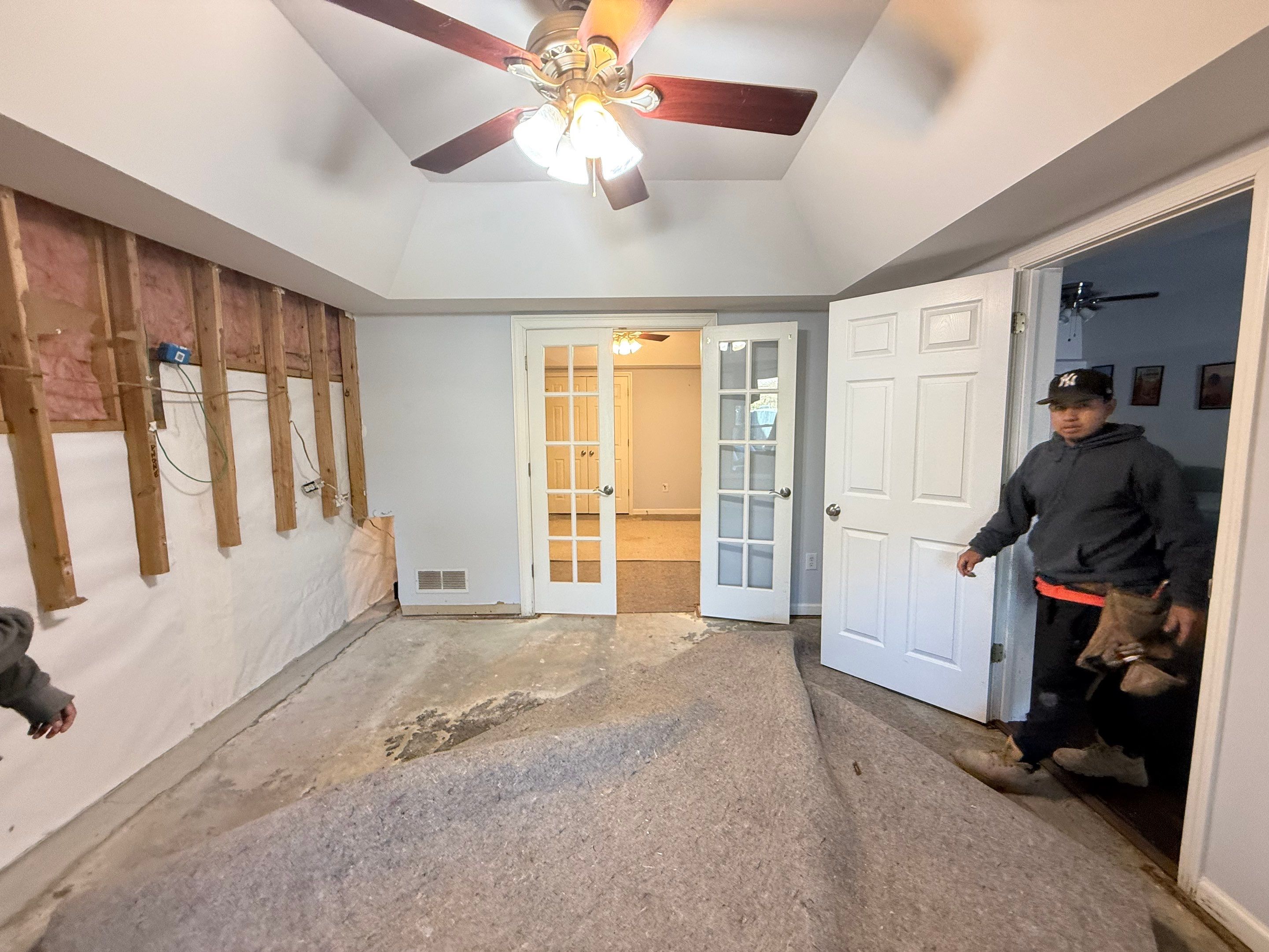 Full Basement Remodeling with Custom Flooring and Tray Ceilings in Marietta by Swift Home Renovations