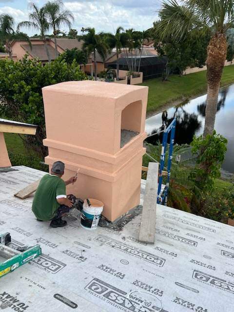 Complete Chimney Rebuild + Tile & Flat Re-Roof  by Morton Roofing, Inc.