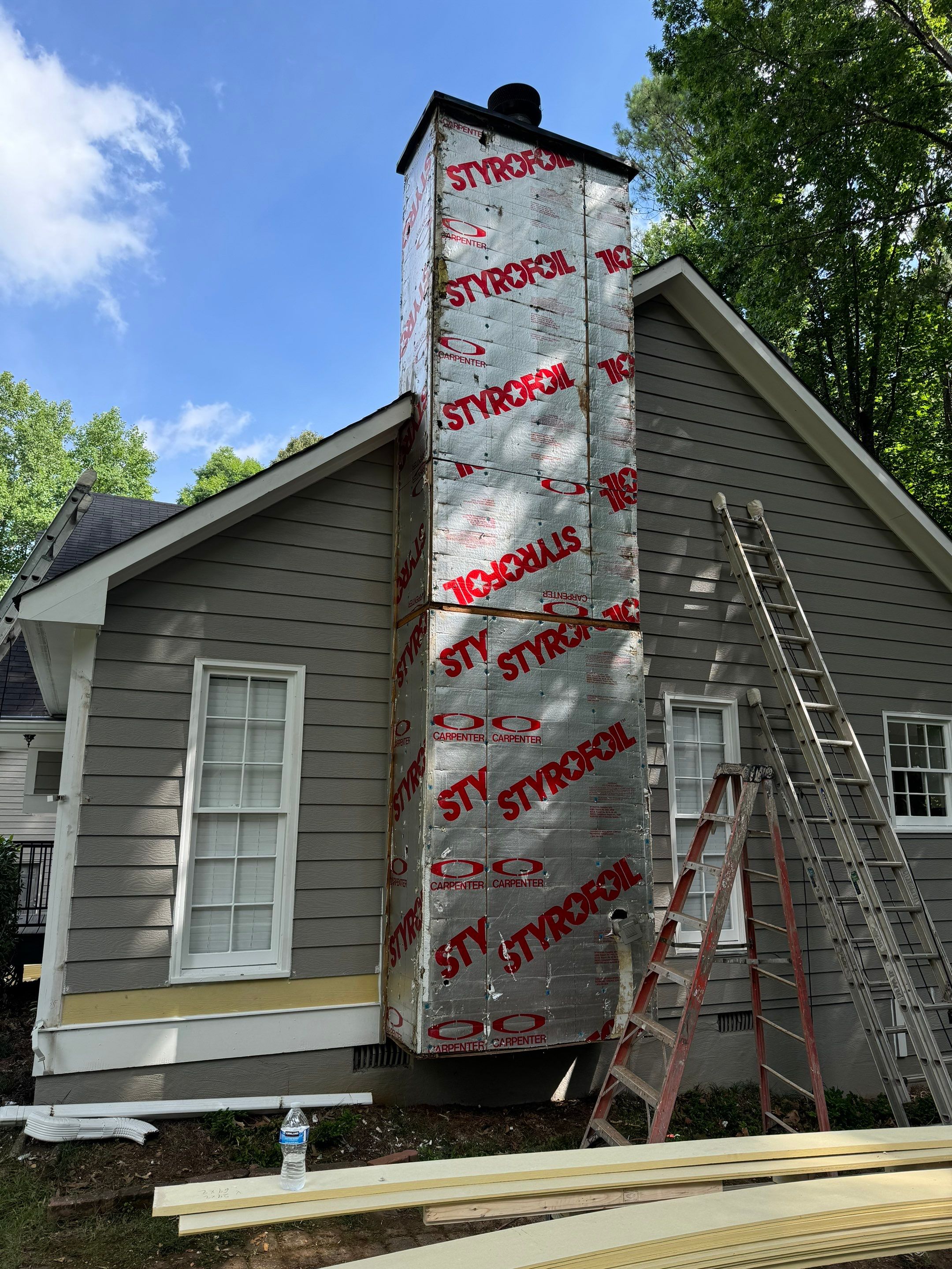 Exterior Painting and Chimney Siding Refresh in Woodstock, Georgia by Swift Home Renovations