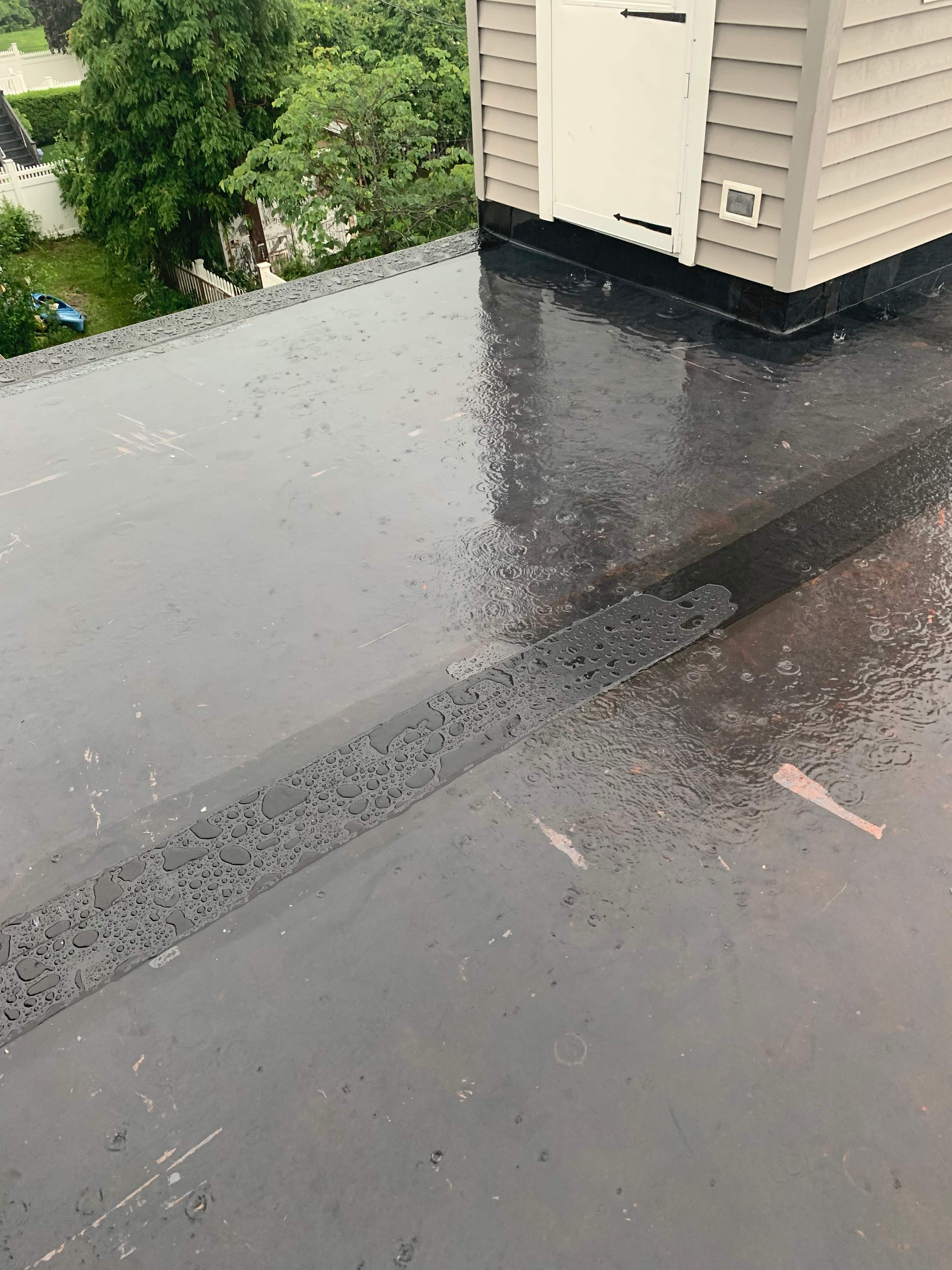 Deck Installation using trex over epdm roof by A Plus Exterior