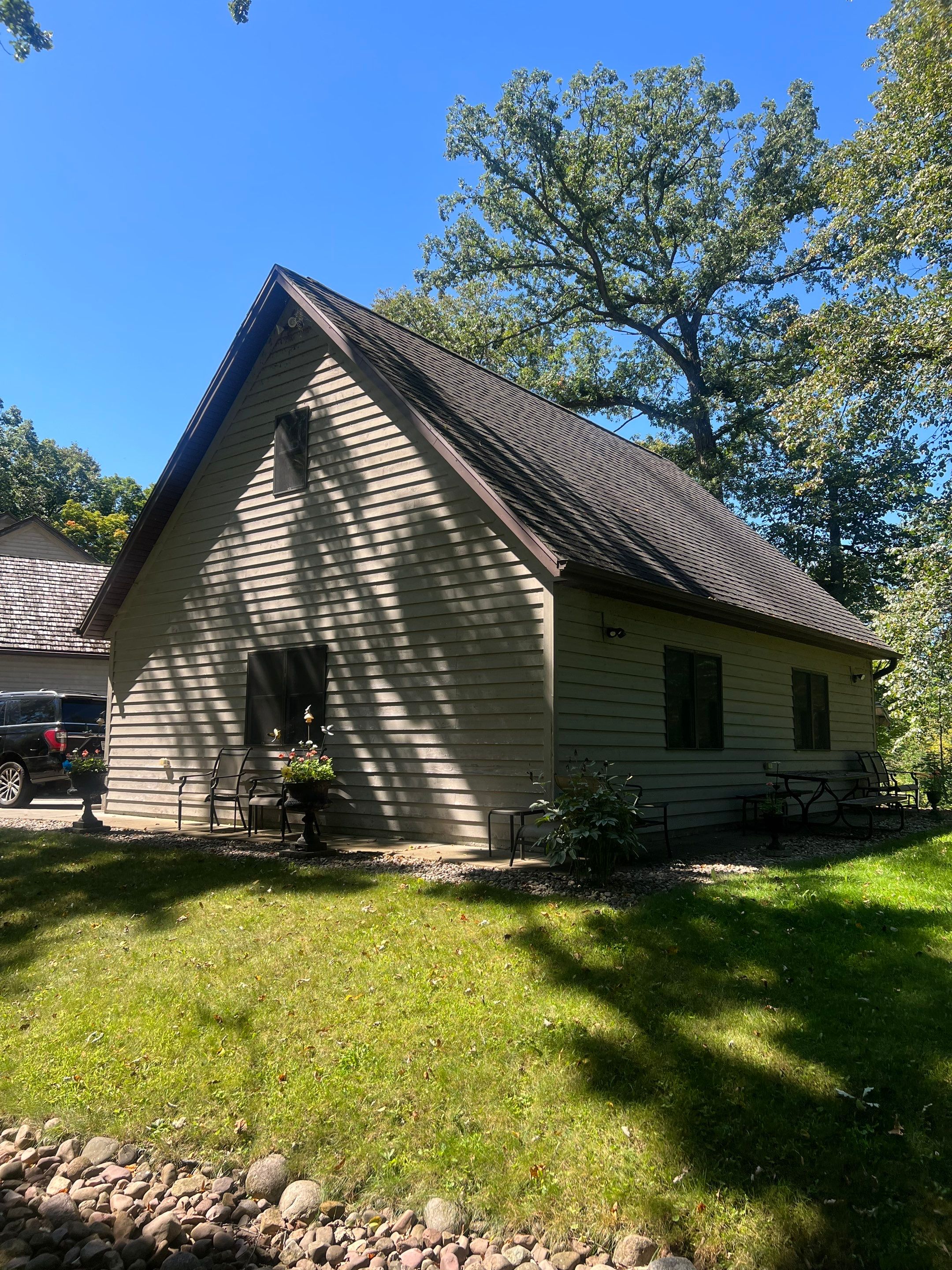 Roof Installation on Home, Garages, and Gazebo with GAF HDZ Shingles in Cedarburg, WI by Gellings Roofing and Siding LLC