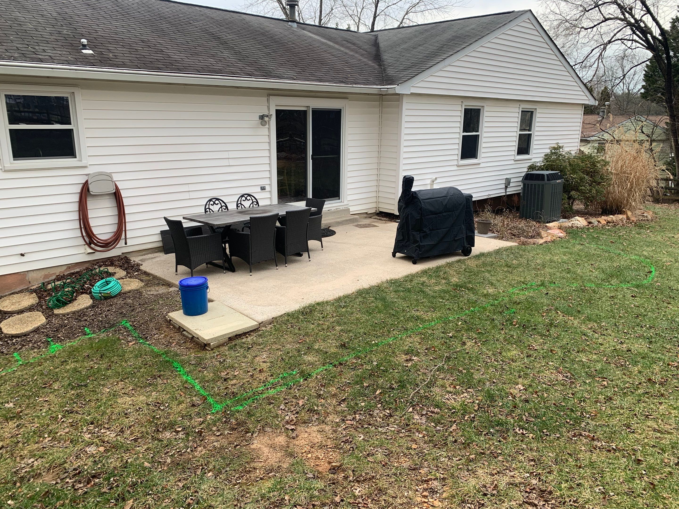 Backyard Transformation using Techo-Bloc Pavers by The Smet Companies, LLC