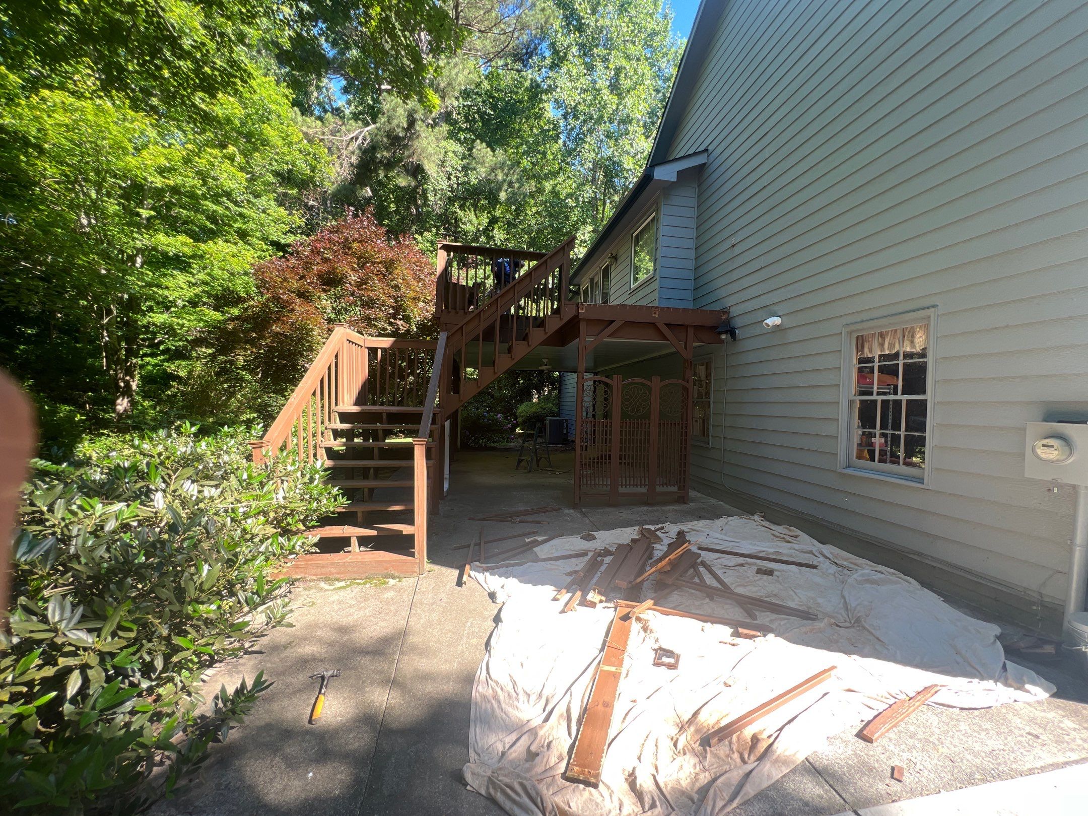 Pressure-Treated Wood Deck Replacement and Staircase Installation in Kennesaw by Swift Home Renovations