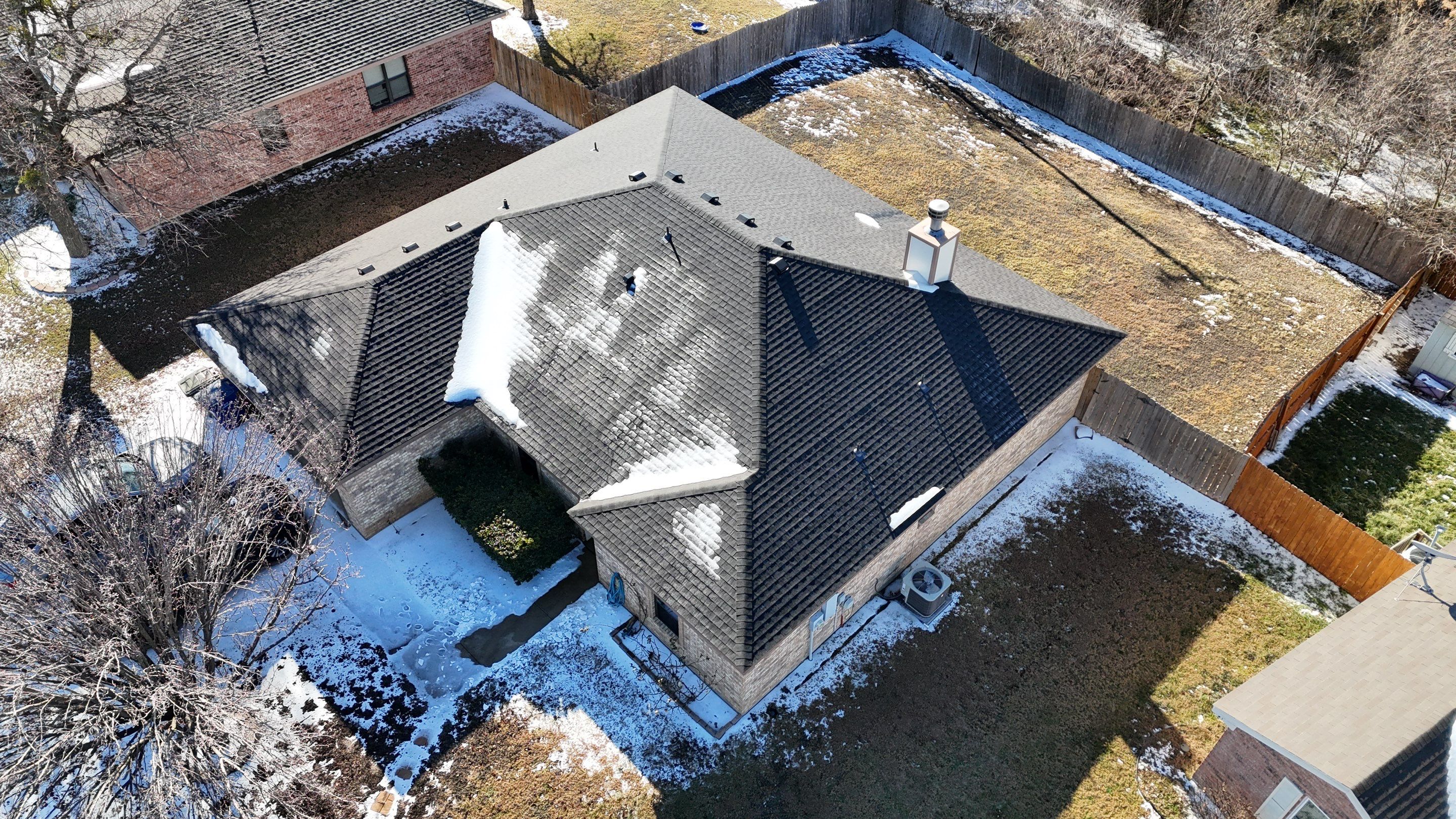 Residential Roof Replacement using GAF - HDZ - Charcoal by Action Exteriors Austin