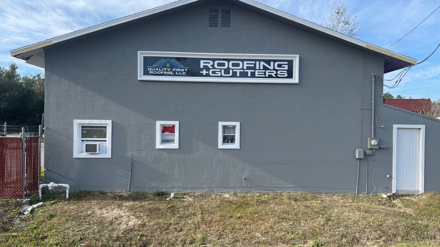 Channel Letters for Quality First Roofing by SignCrafters