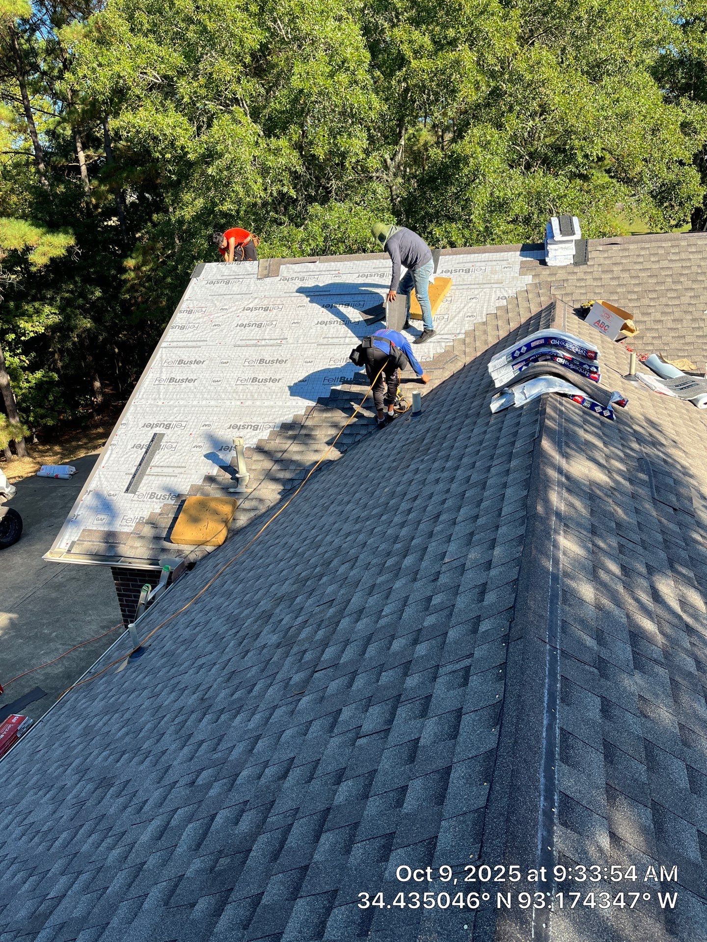 Full Residential Roof Replacement with GAF Timberline HDZ Shingles in Hot Springs by Temple Roofing and Exteriors