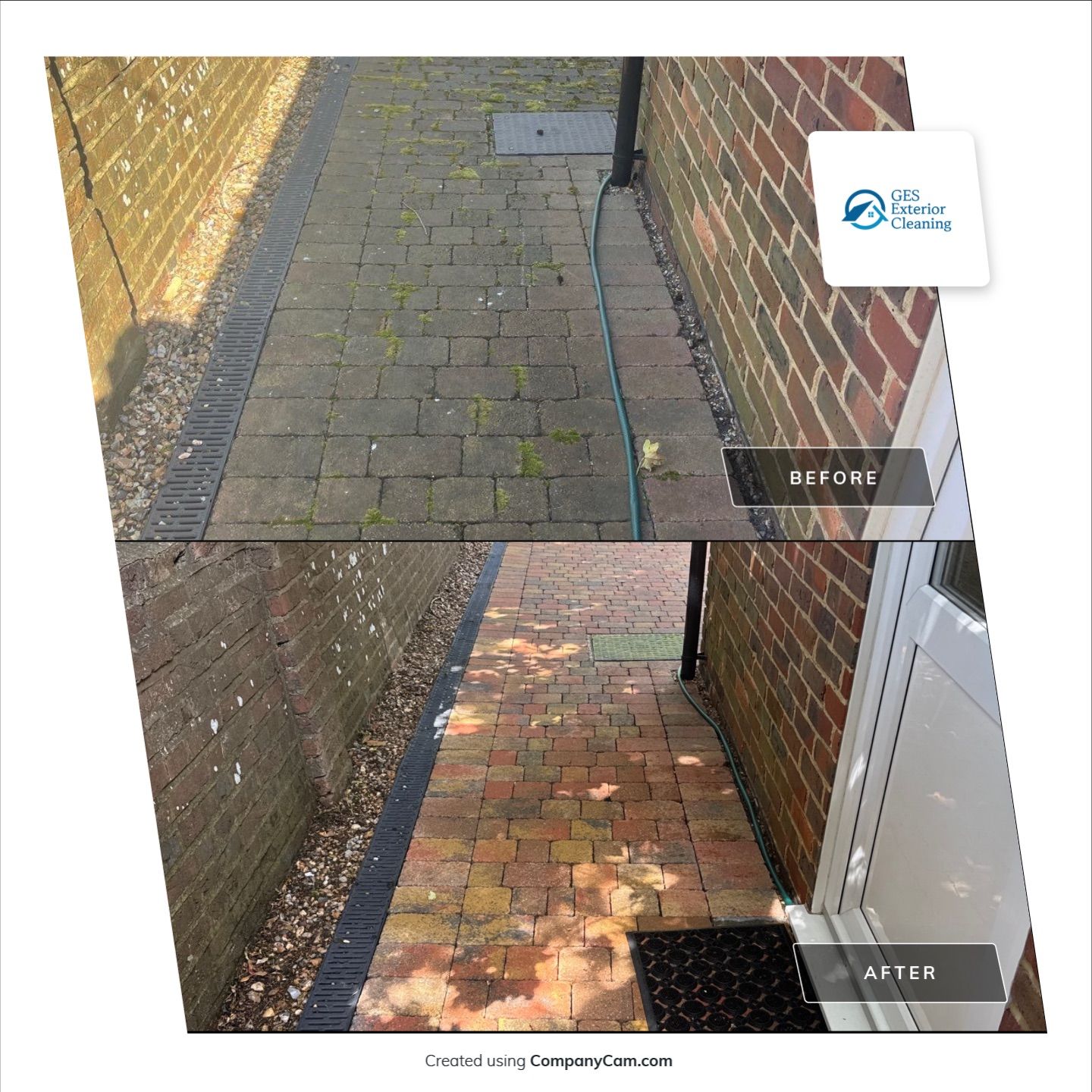 Patio Clean using Honda 21lt High Pressure Machine by Ges Exterior Cleaning ltd