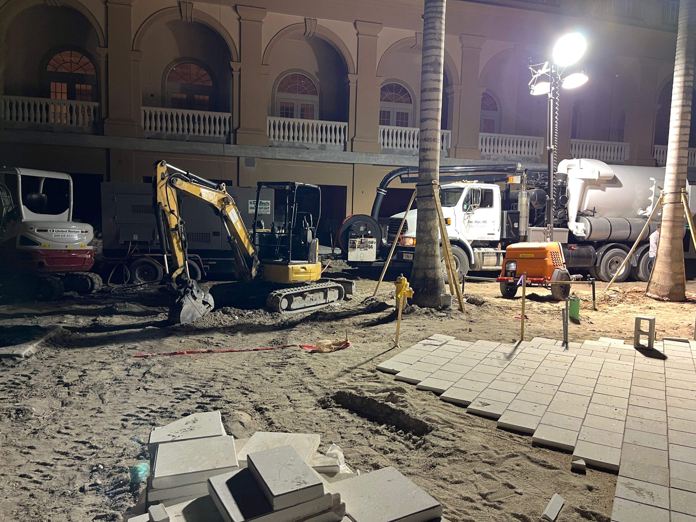Ritz-Carlton S. Pool Deck & S. Service Rd Drain Cleaning by Don Mar, Inc. Storm Water Solutions