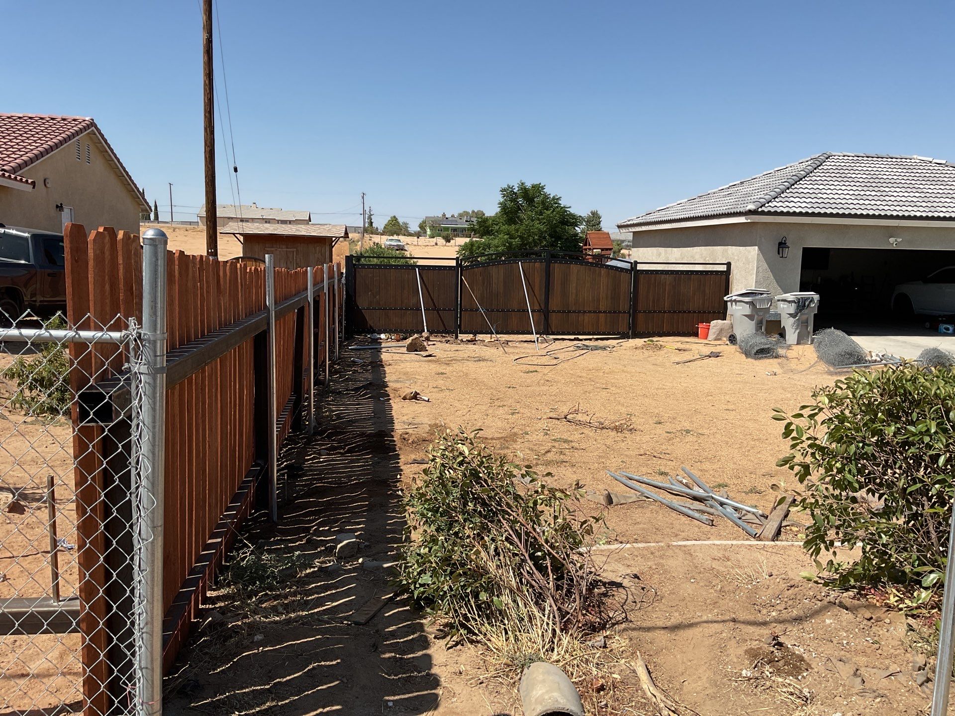 Fence Installation using chain -link by Fence Guys Inc. 