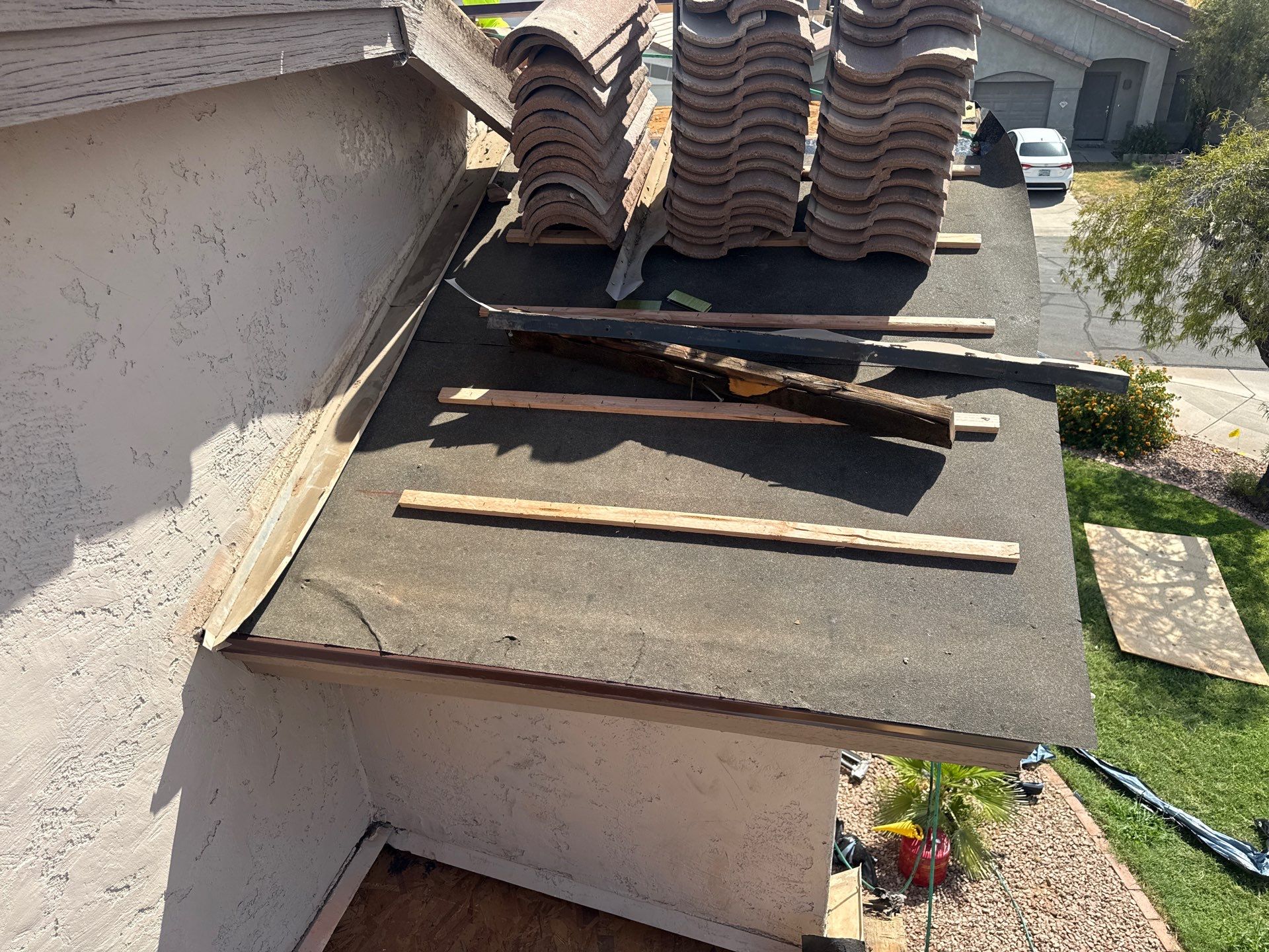 Tile Roof Underlayment Replacement and Structural Repair in Gilbert by APM Builders LLC