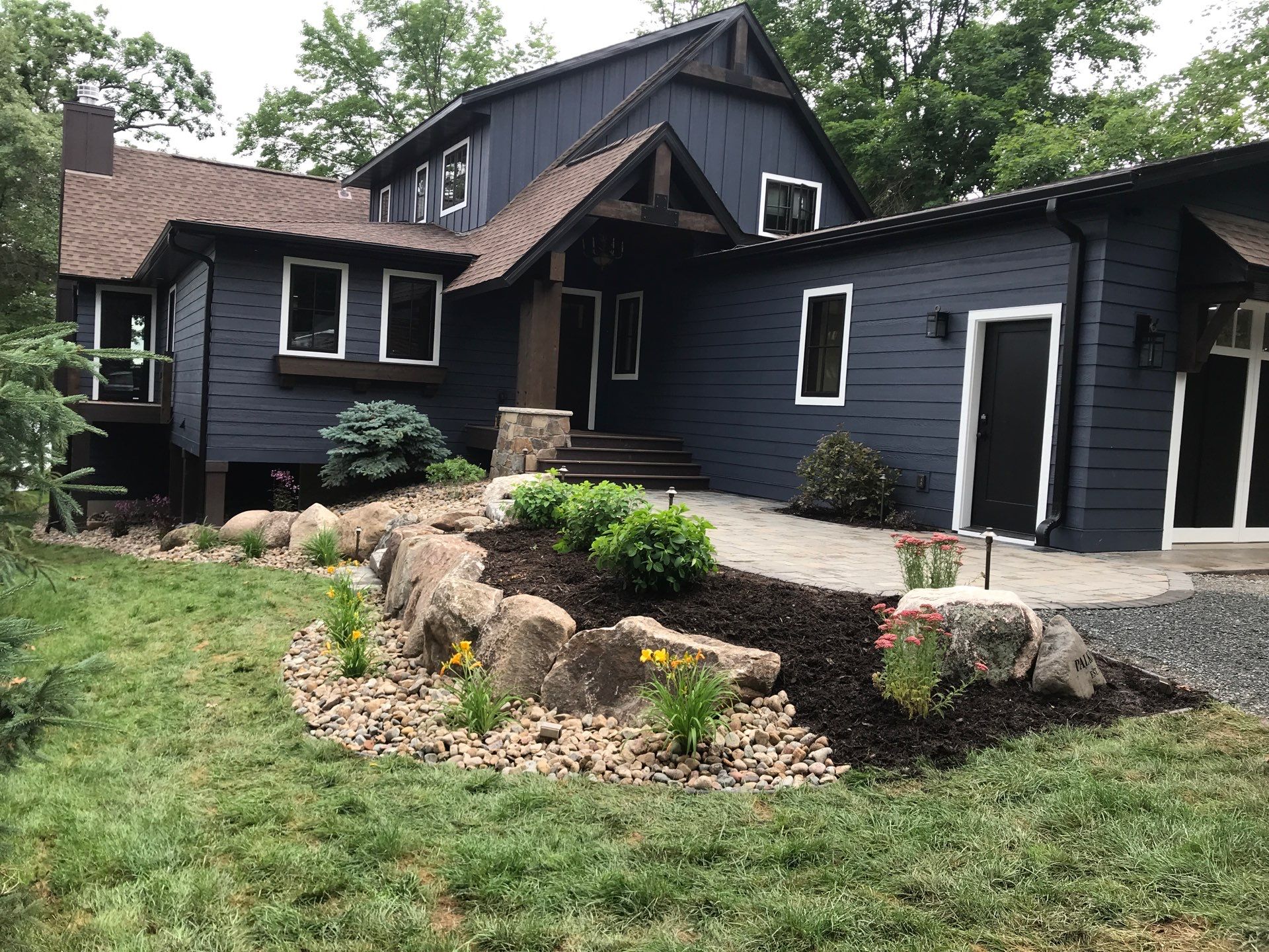 2024 Paver Entryway Install/ Garden Beds by Balsam Lake Pro Lawn