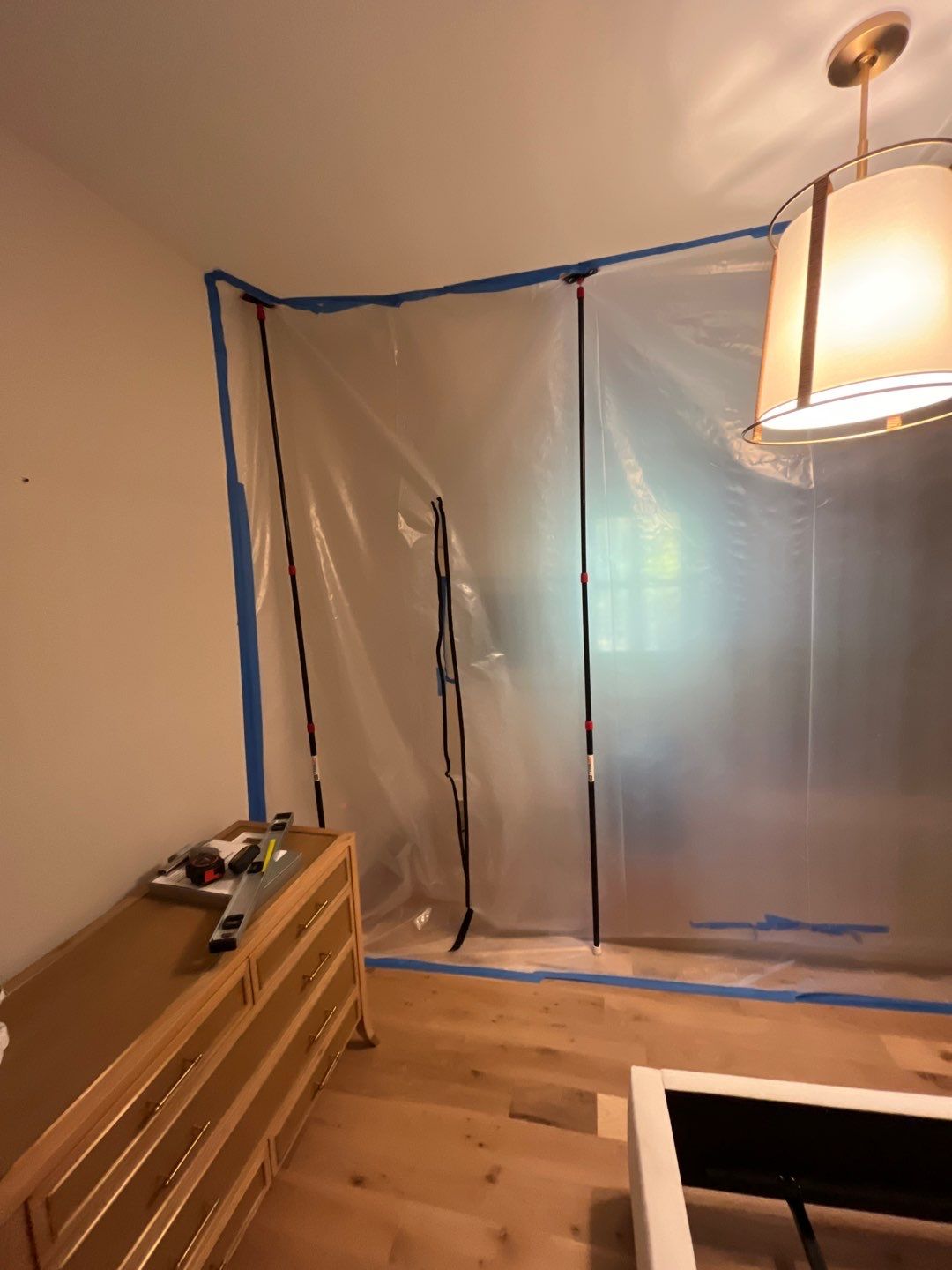 Bedroom mold remediation & Interior restoration by EAS Environmental, LLC.