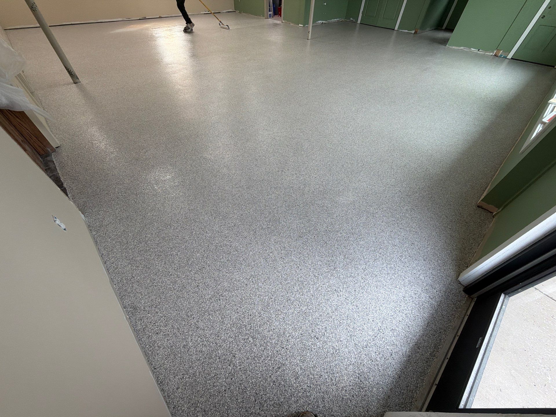 Commercial Epoxy Flake Floor Installation and Concrete Refinishing in Montague by Gordon Painting