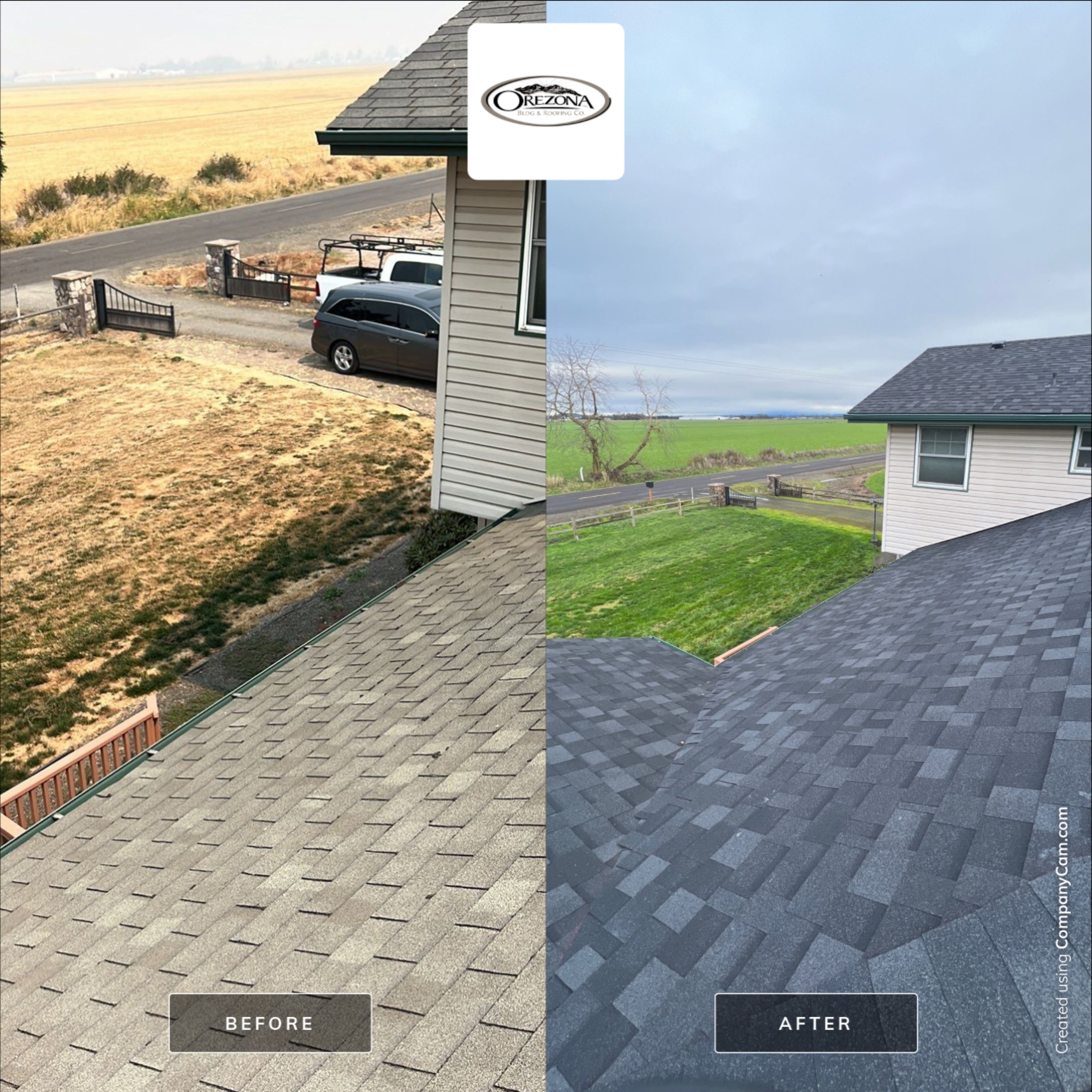 Residential Roofing Installation using IKO Dynasty (Color: Granite Black) by Orezona Building & Roofing Company, Inc.