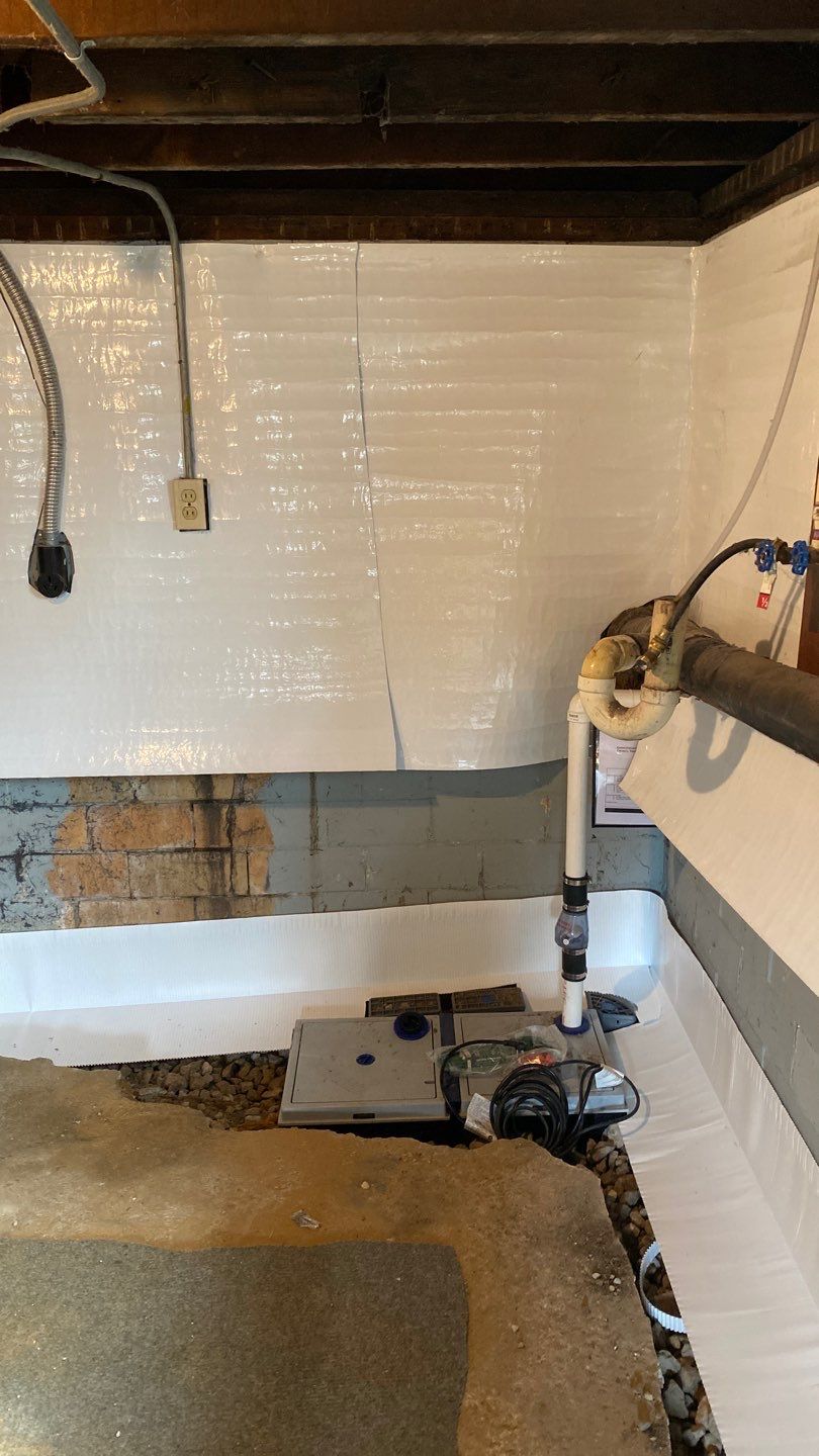 Interior Basement Waterproofing System by Toledo Basement Repair 