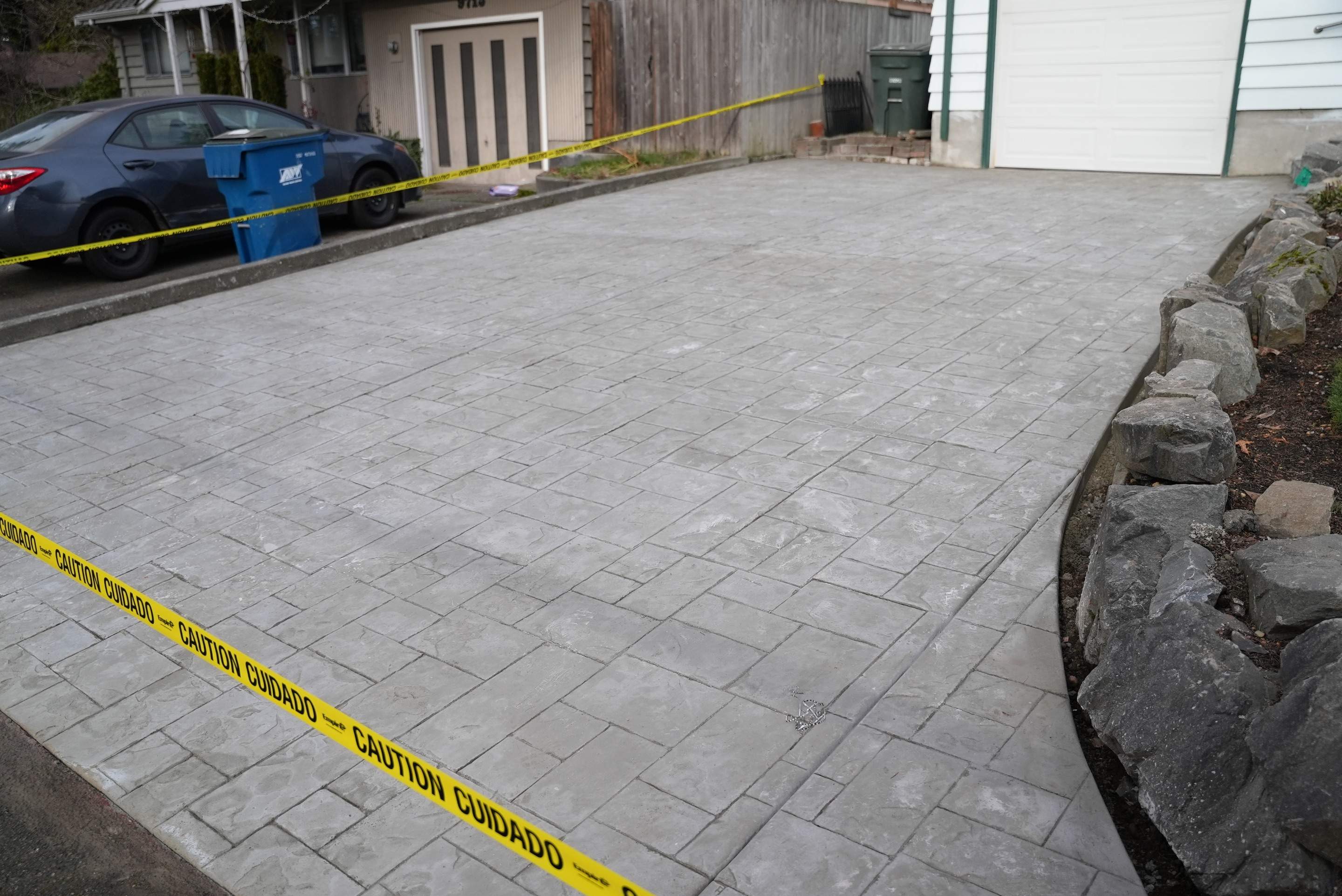 Stamped Concrete Patio and Driveway | Edmonds  by Jireh Asphalt & Concrete Inc 