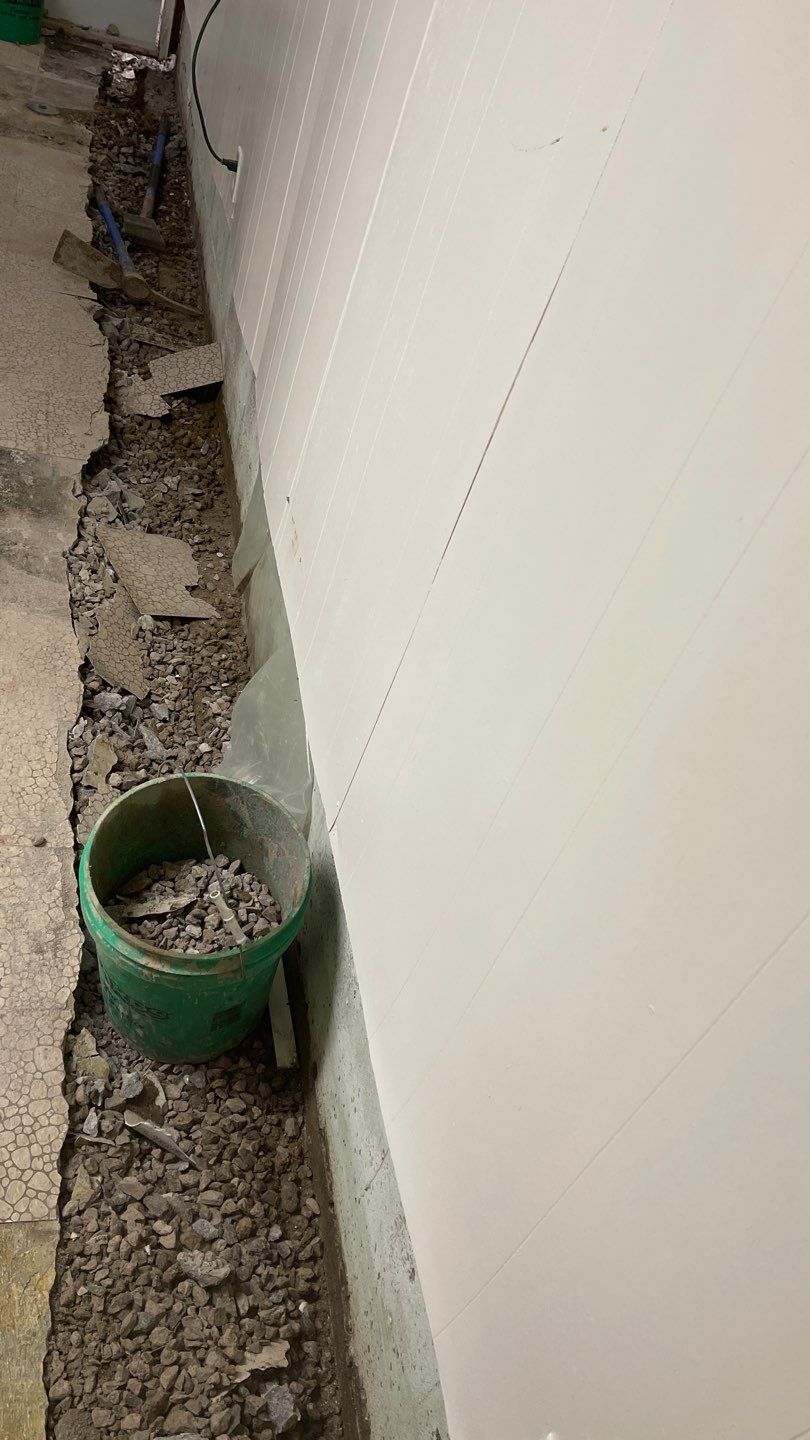 Interior Waterproofing Using GrateDrain™ Products by Toledo Basement Repair 