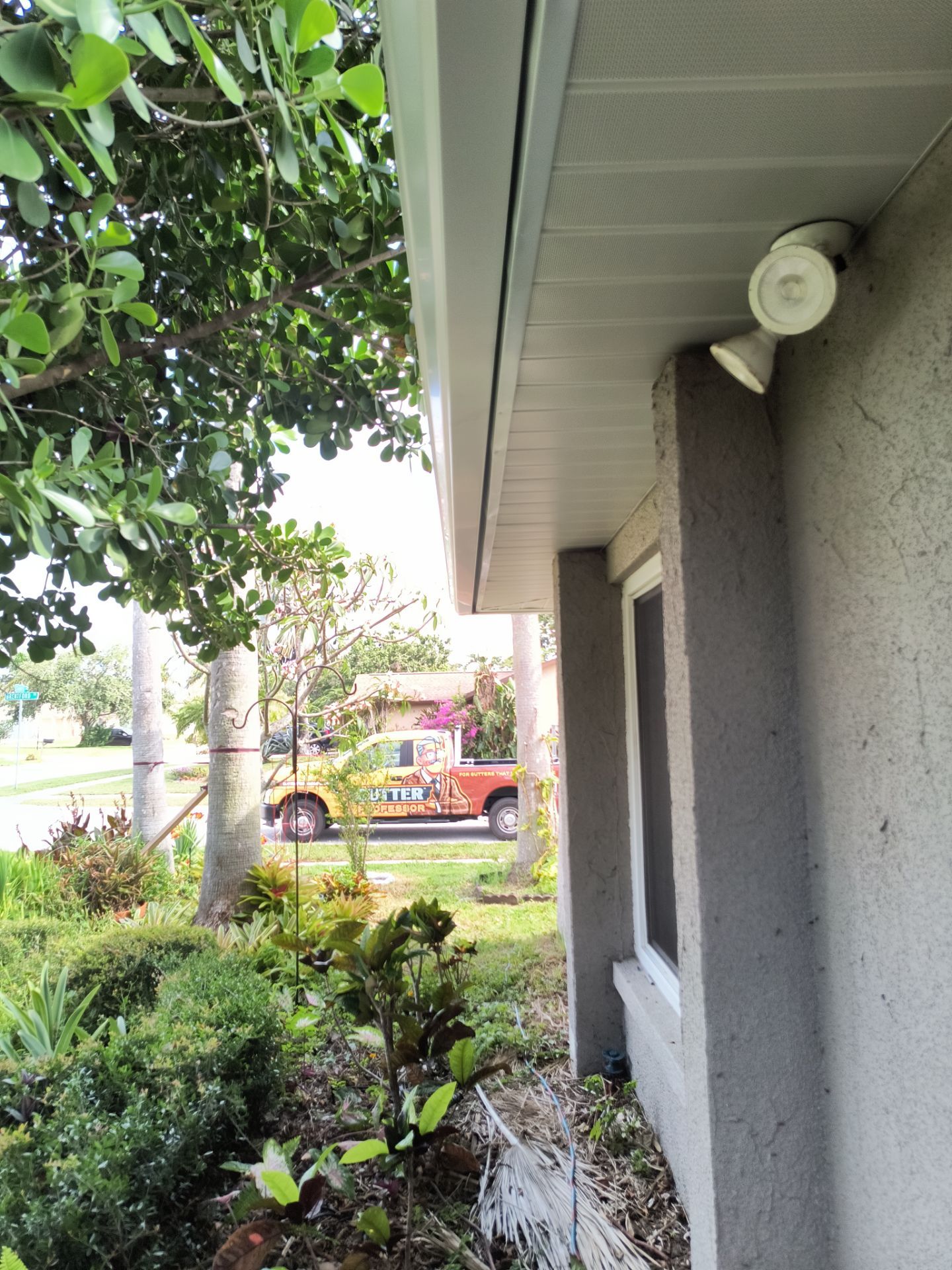White 6-Inch Seamless Gutters in Sarasota FL by Gutter Professors
