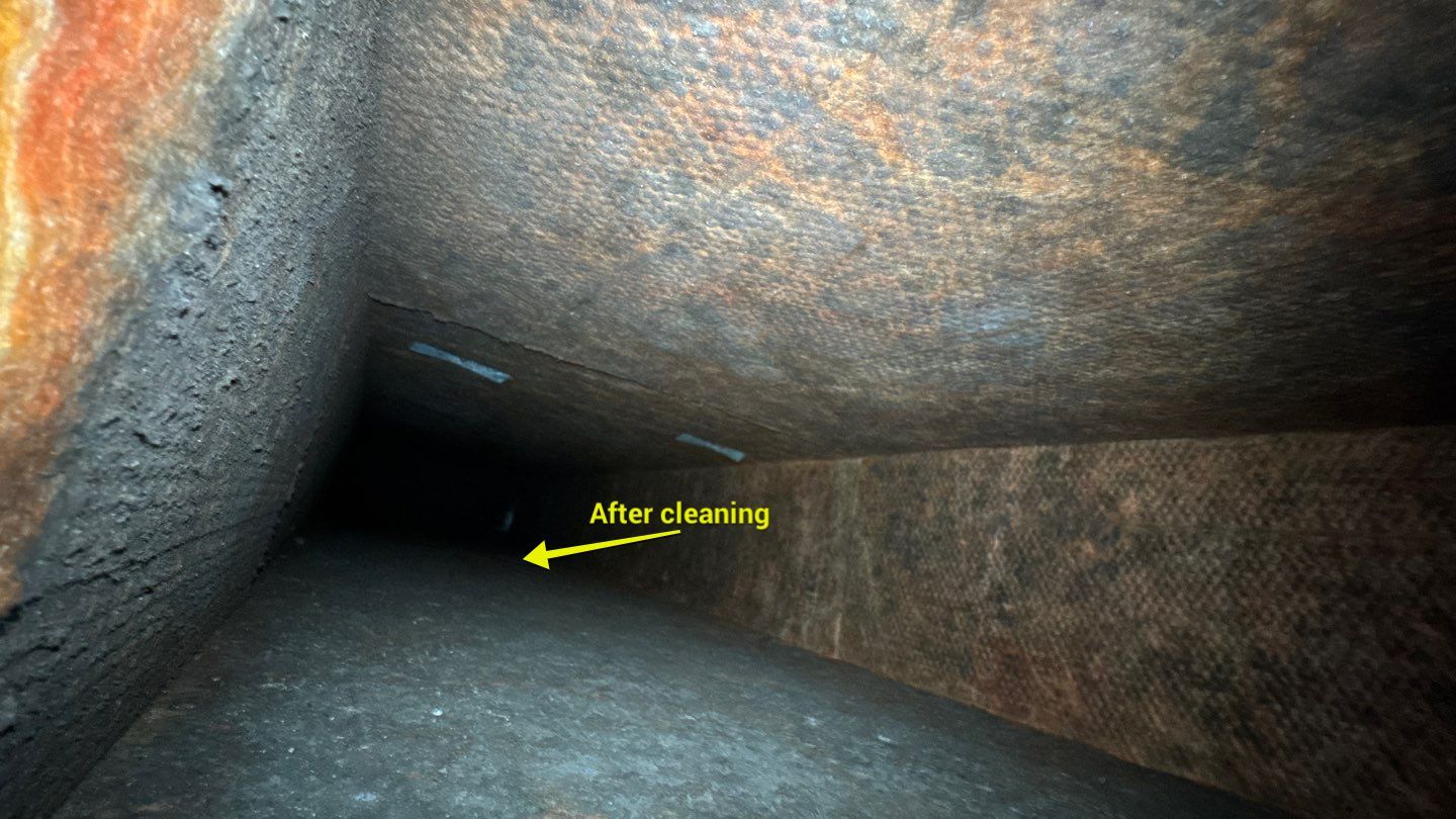 Extremely Dirty Air Duct Cleaning in Fruitland Park by Hygienic Air, Inc