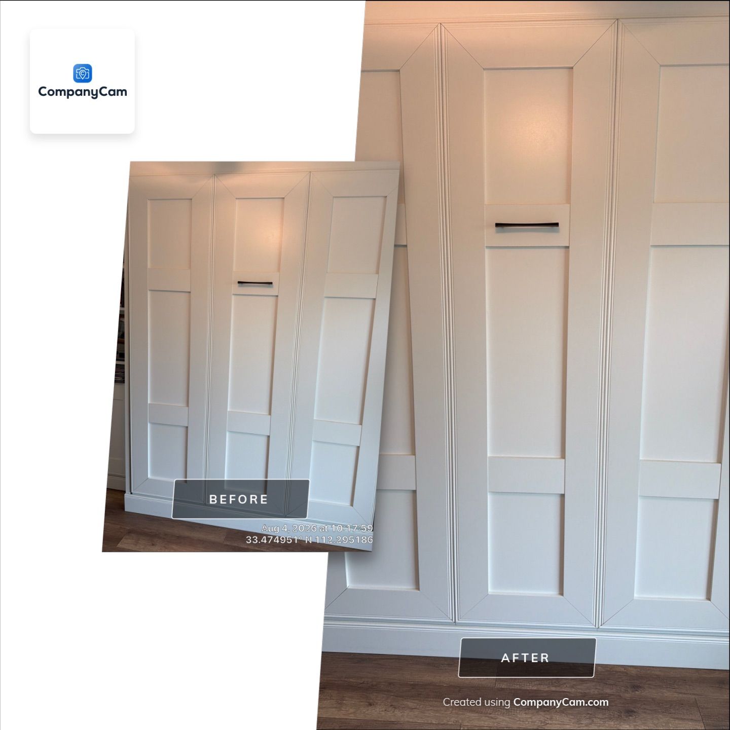 Custom Shaker-Style Murphy Bed and Cabinetry Installation in Avondale by CompanyCam Sales Demo