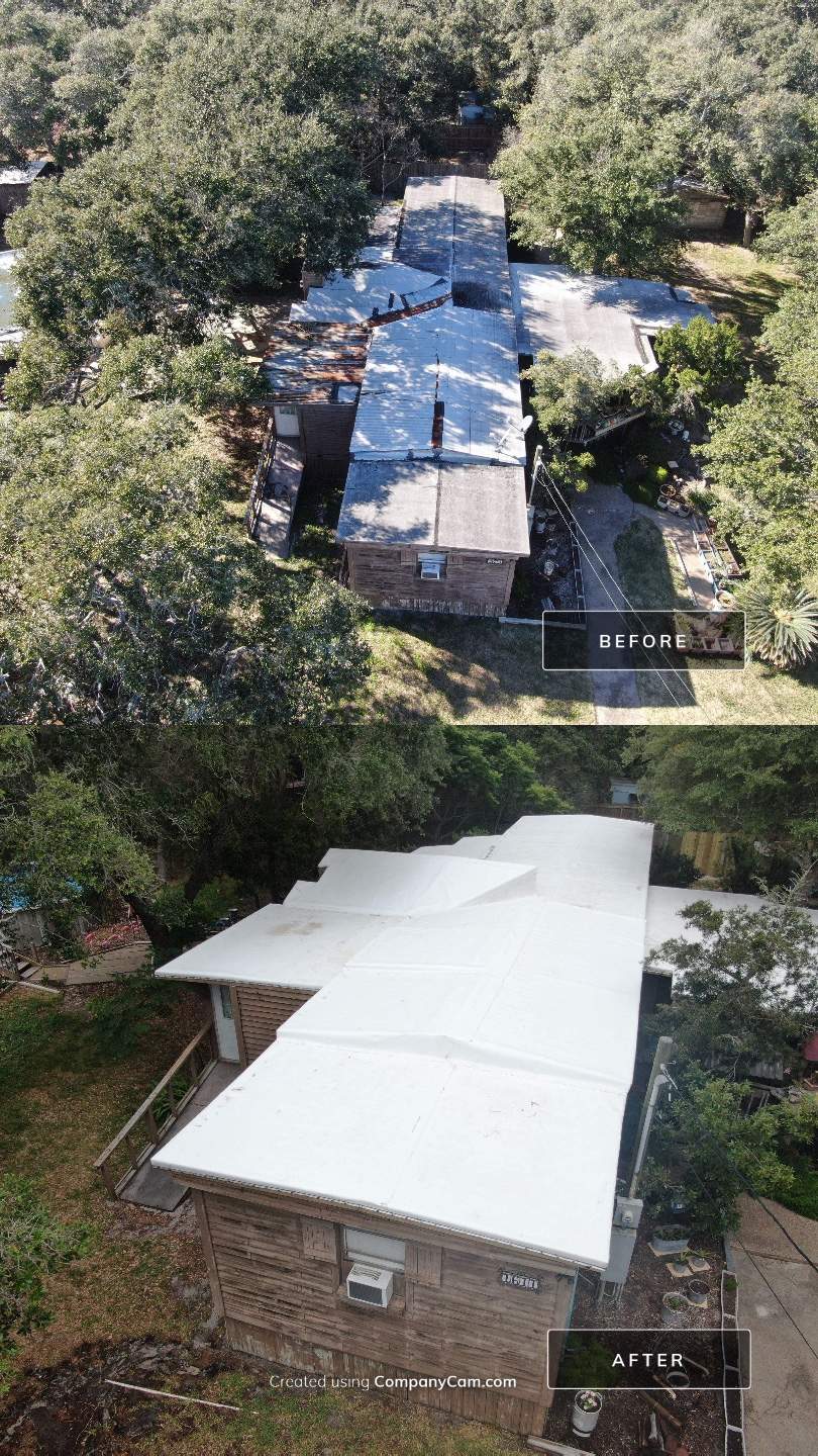 Cartoon Roof turned TPO Elegant by Bayfront Roofing and Construction