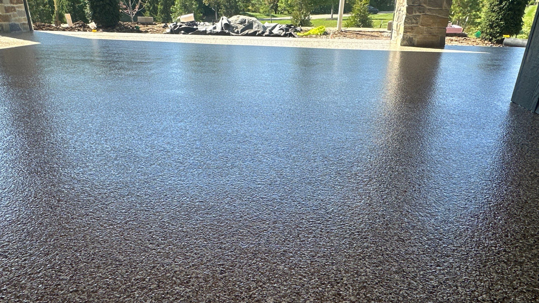 Check out how much a difference a new flake floor can make  by Banner Garage