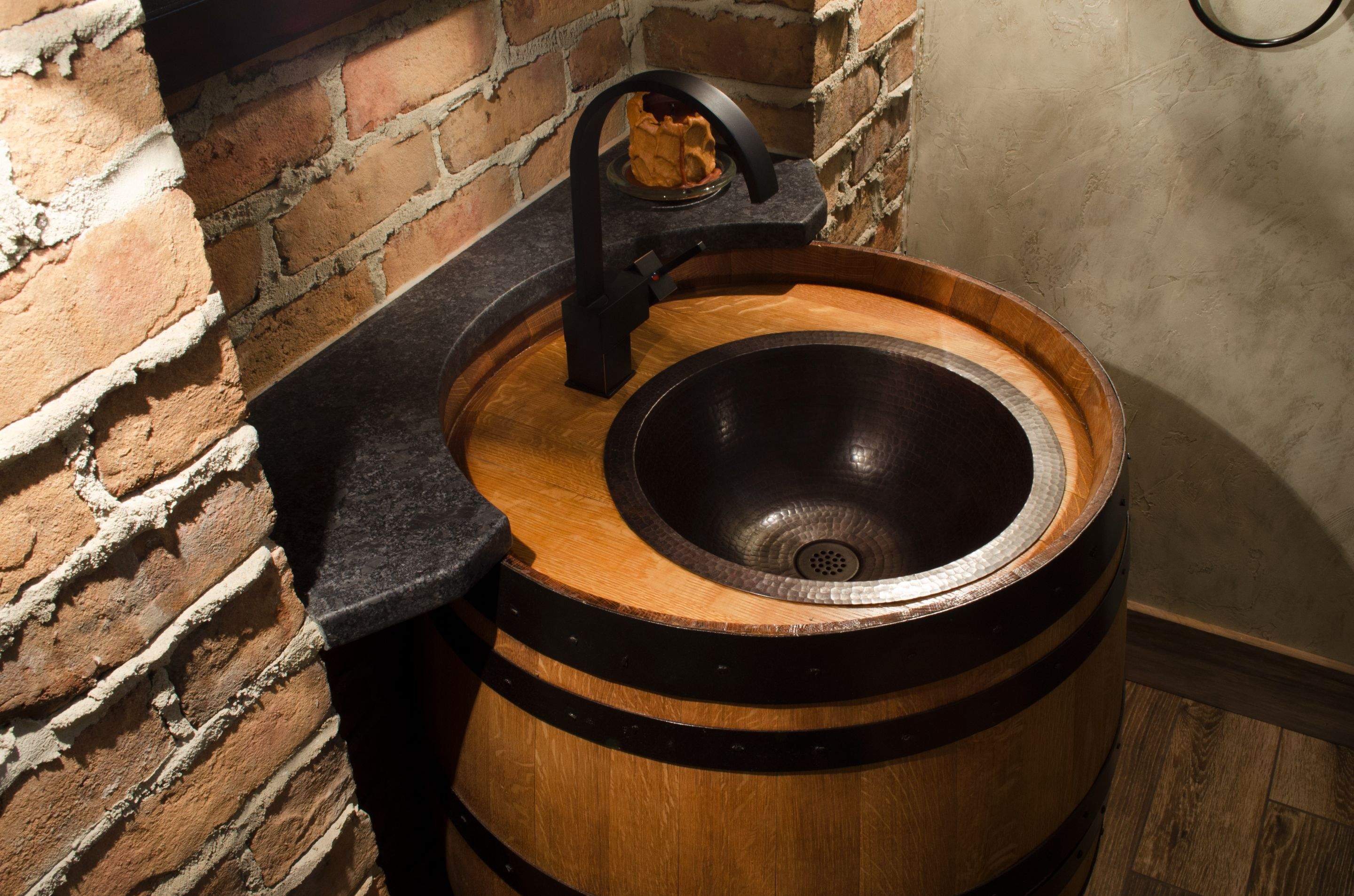 Wine Cellar Bathroom by Zengel Group