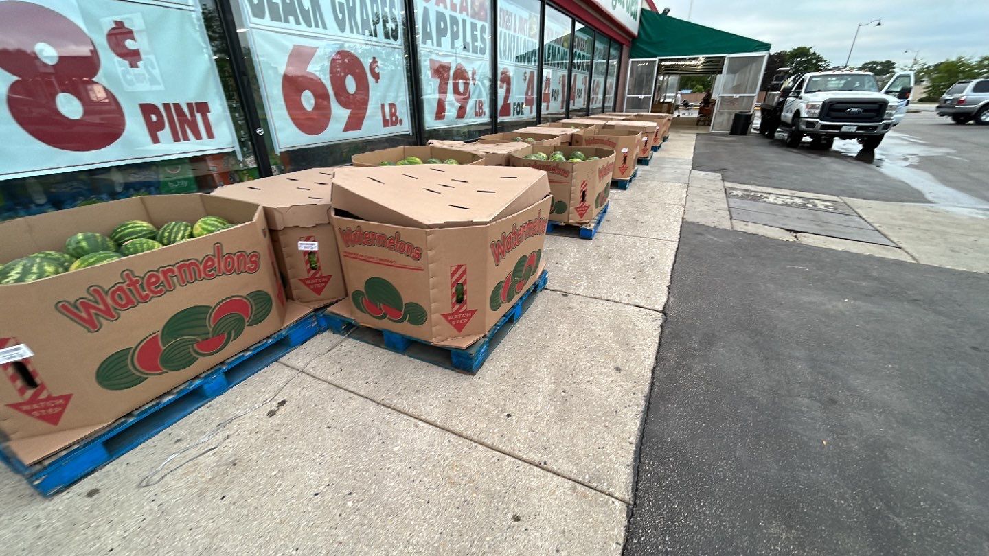 Concrete sidewalk cleaning and degreasing by Northern Power Washing LLC.