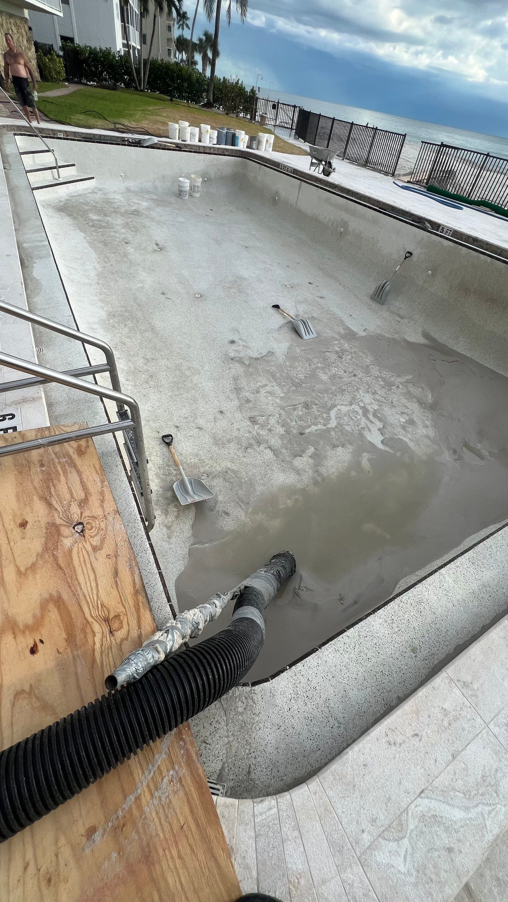 Naples Condo Pool Cleanout by APS Power & Water