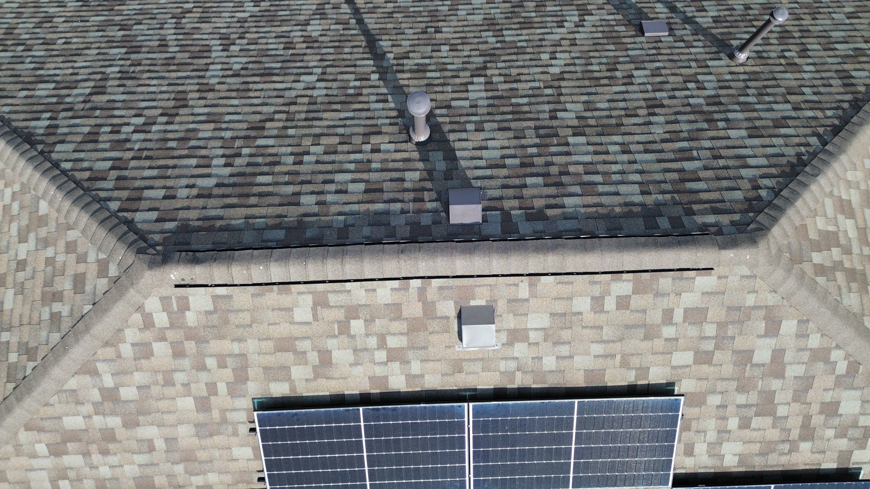 Full Roof Replacement with Solar Reinstall – Duration Driftwood | Round Rock, TX by Kstylez Roofing & Construction
