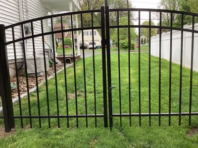 New Black Aluminum Fence and matching Gates