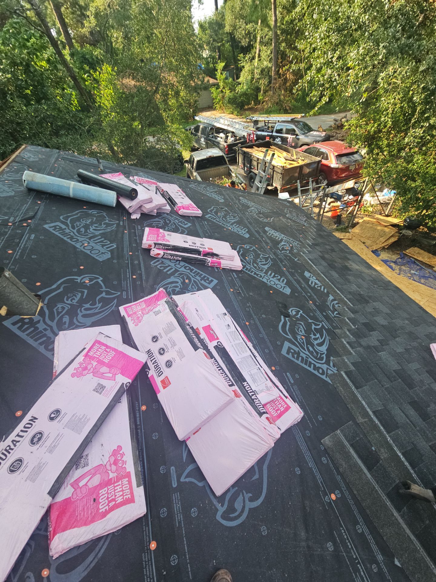 Residential Roofing Installation using Owen's Corning Duration (Lifetime) Shingles by Roof Repair Company