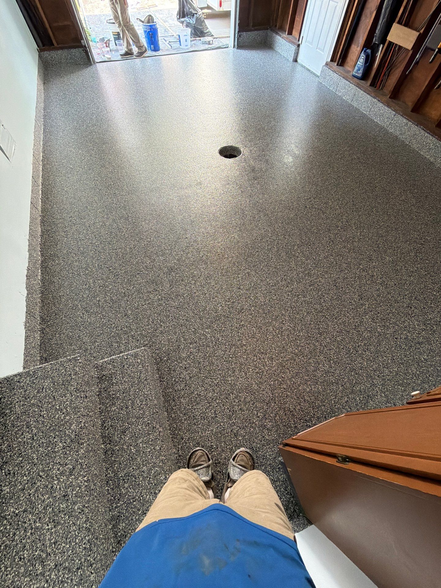 Basalt Epoxy Flake Floor Coating for Muskegon Residential Garage by Gordon Painting