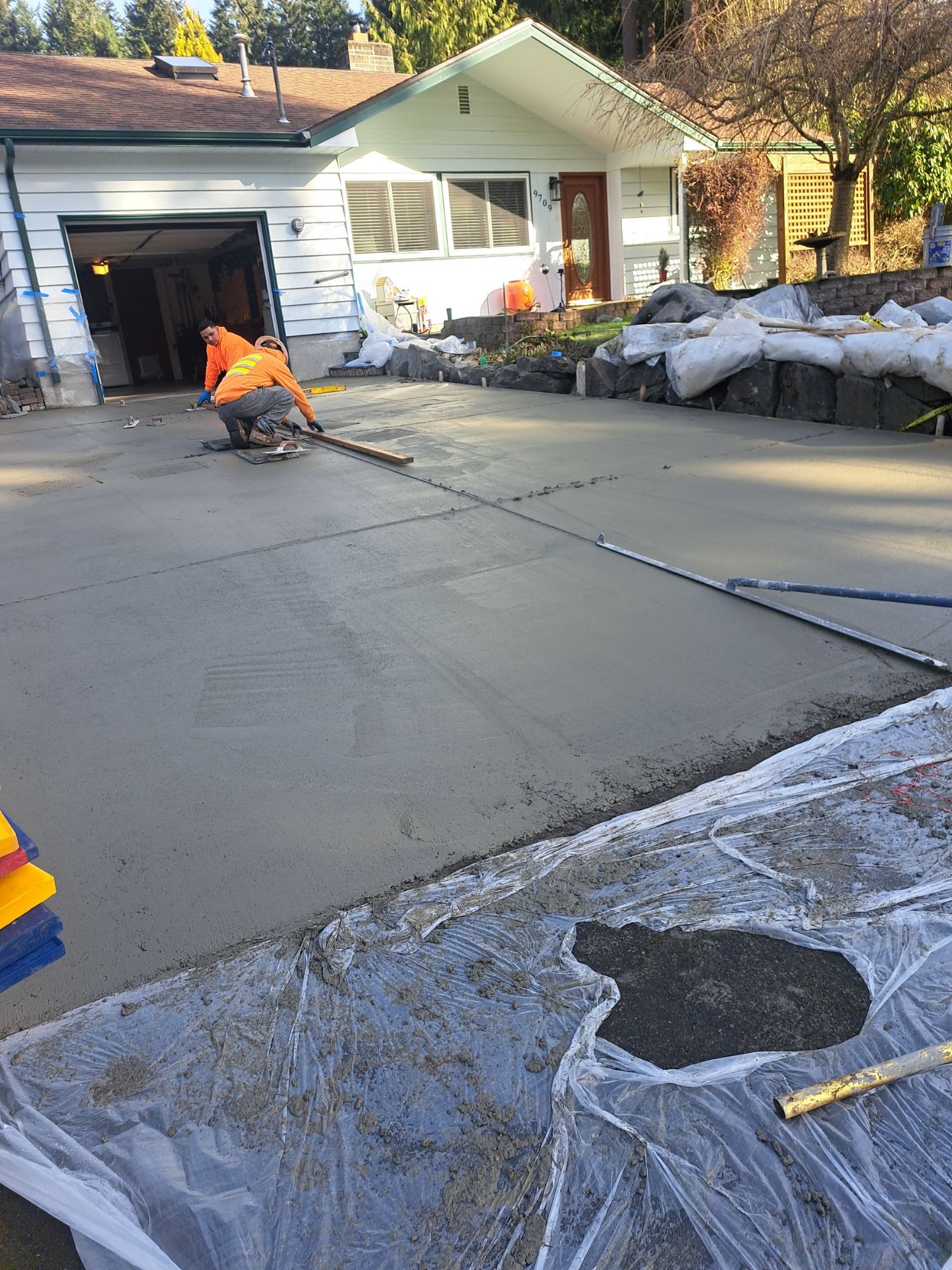 Stamped Concrete Patio and Driveway | Edmonds  by Jireh Asphalt & Concrete Inc 