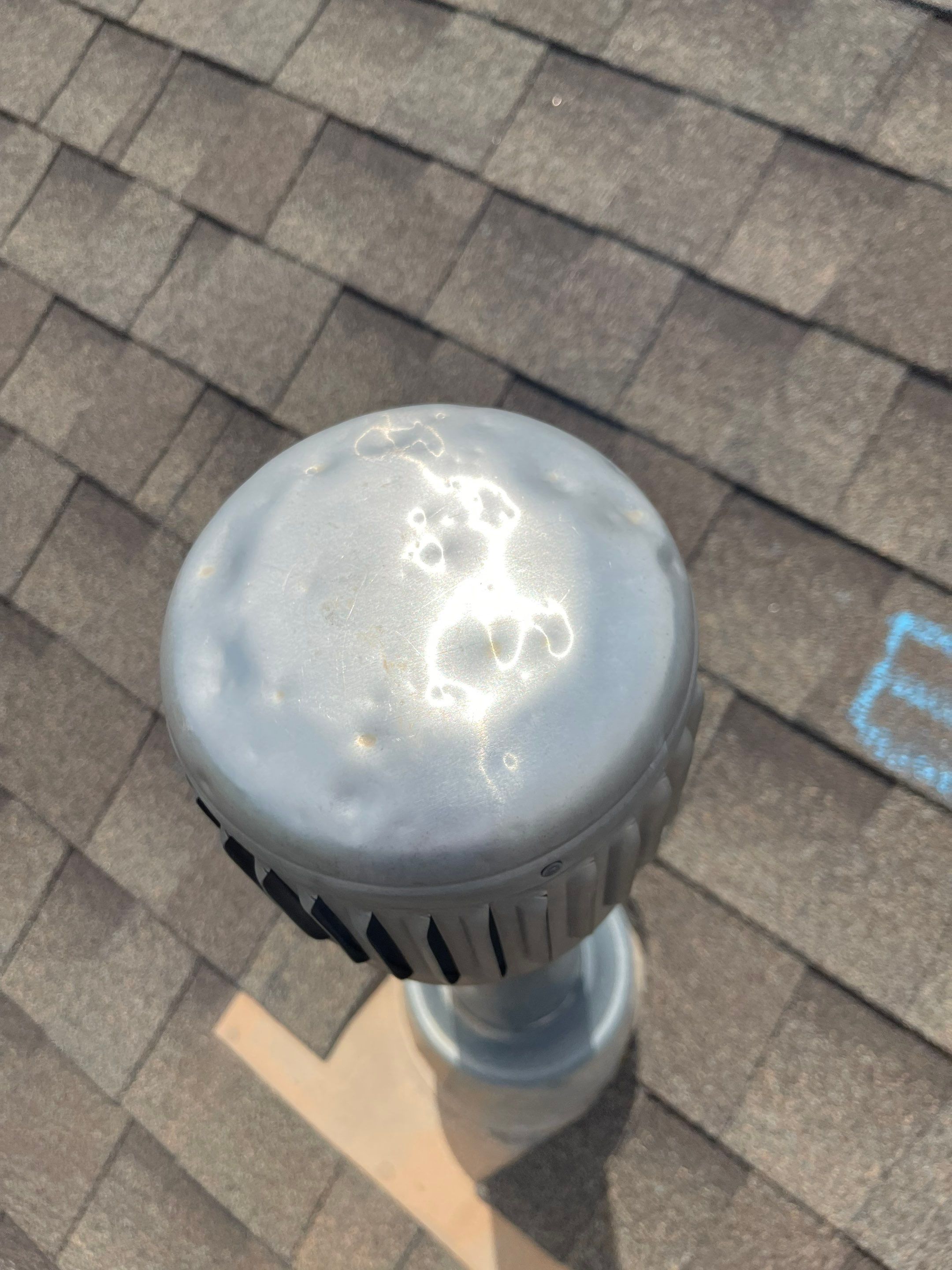 Hail Damage on a Roofing System by Icon Roofing And Construction 