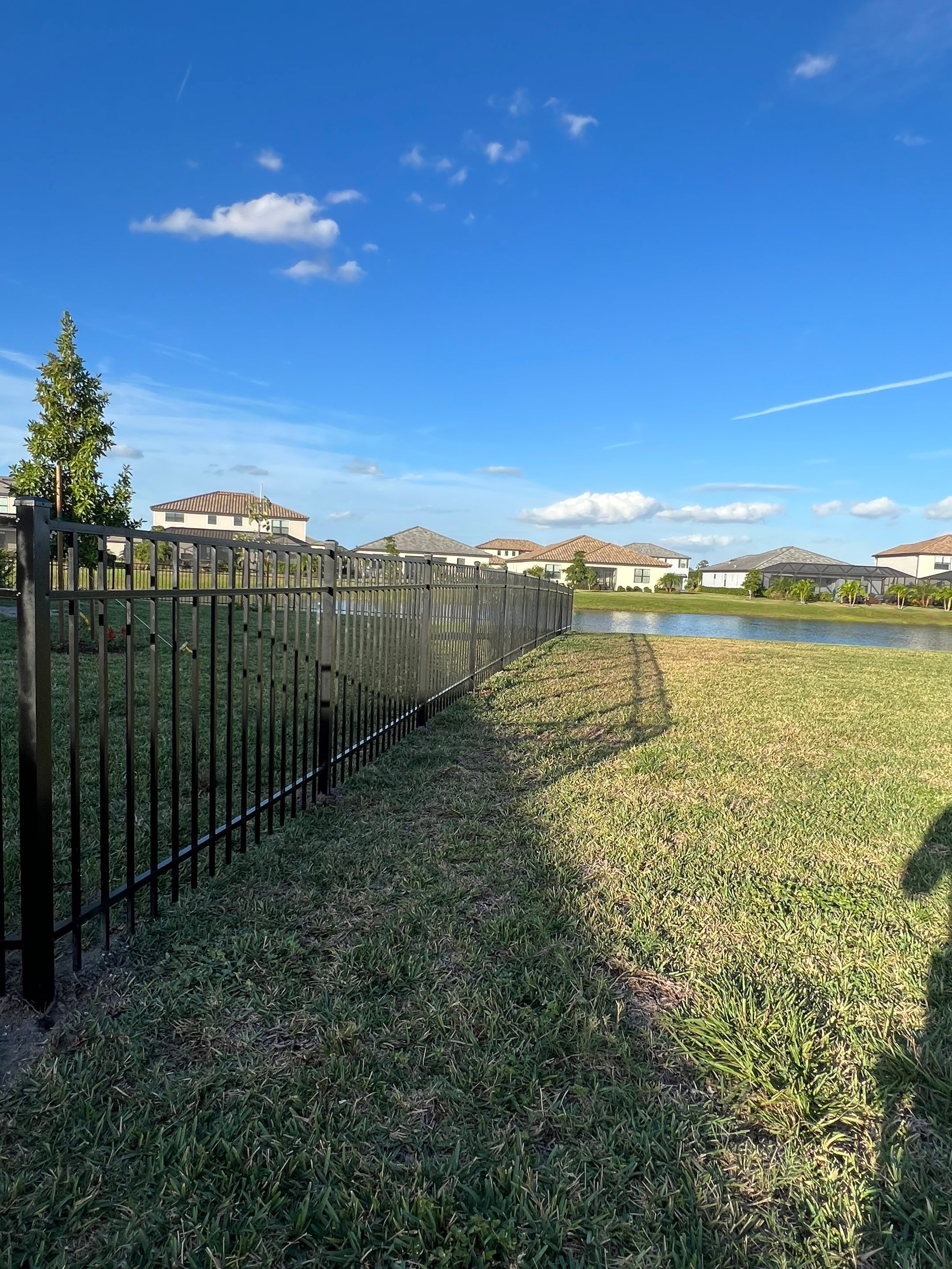 Aluminum Fence Installation using Black 3 Rail Aluminum Fence by Asap fence and gates, LLC