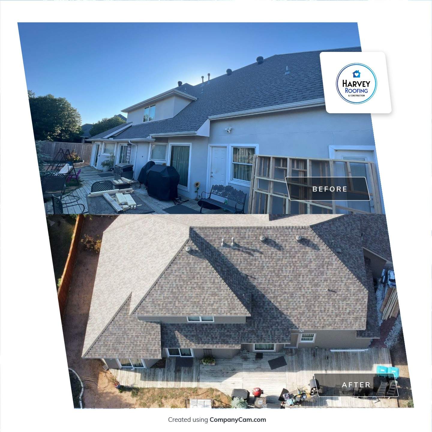 Residential Roofing Installation using ATLAS StormMaster Shake by Harvey Roofing & Construction