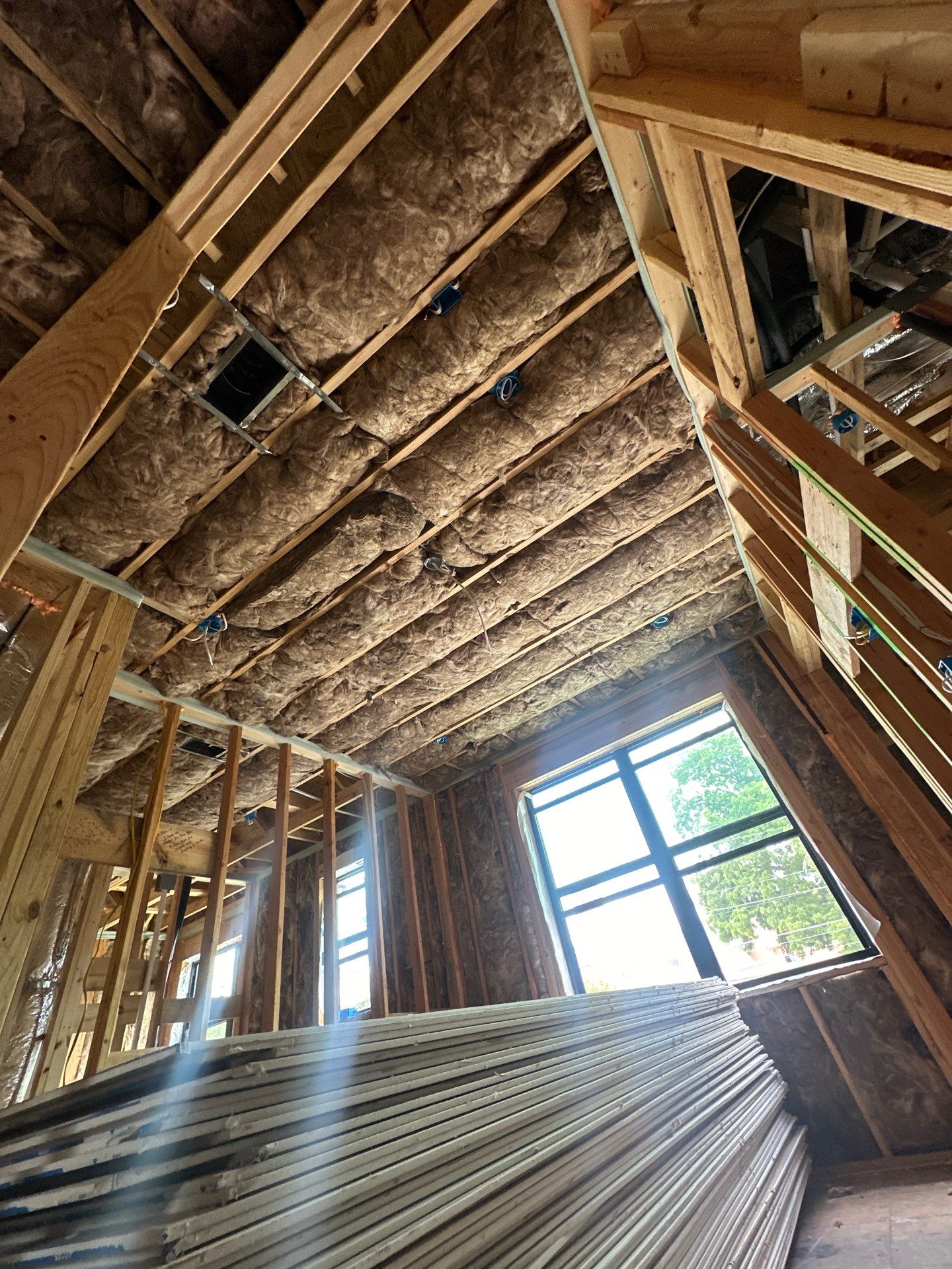 Full install on this new beautiful custom home in Dallas by Apex Insulation Solutions