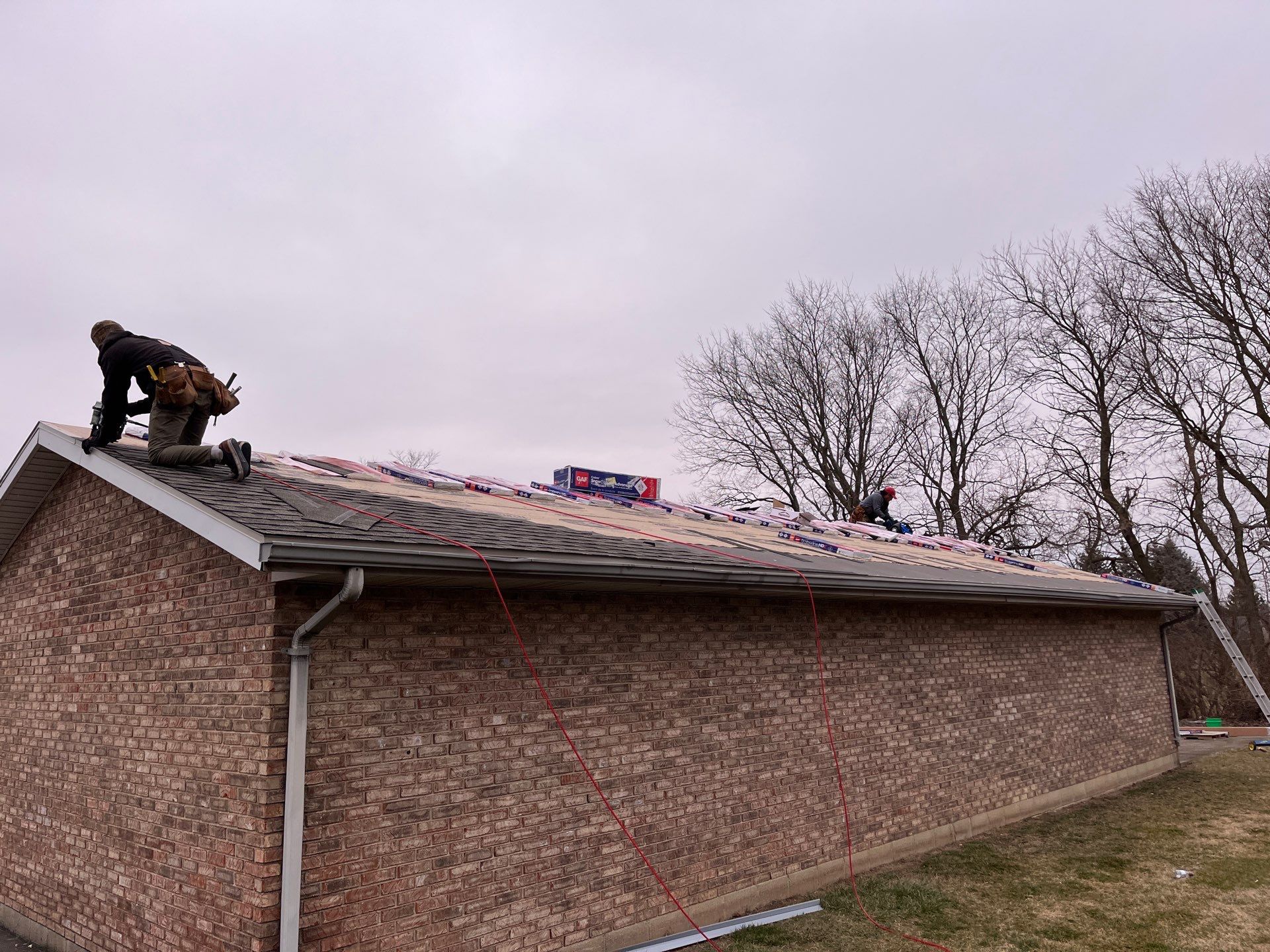 Residential Roofing Installation using GAF Timberline HDZ Weathered Wood by Nitro Roofing and Construction