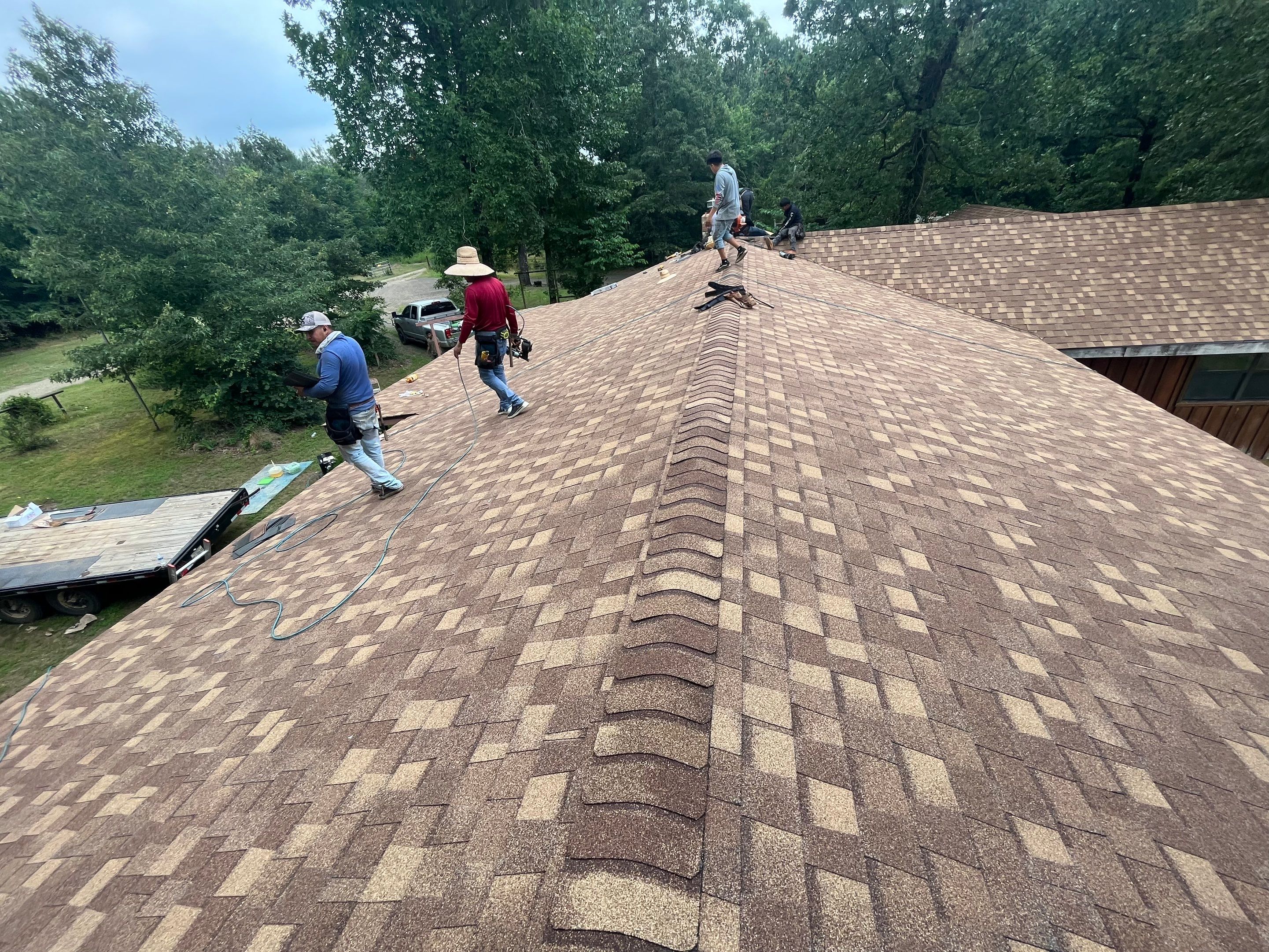 Storm Restoration Reroof: 25 Year 3-Tab Shingle by Hostetler Roofing