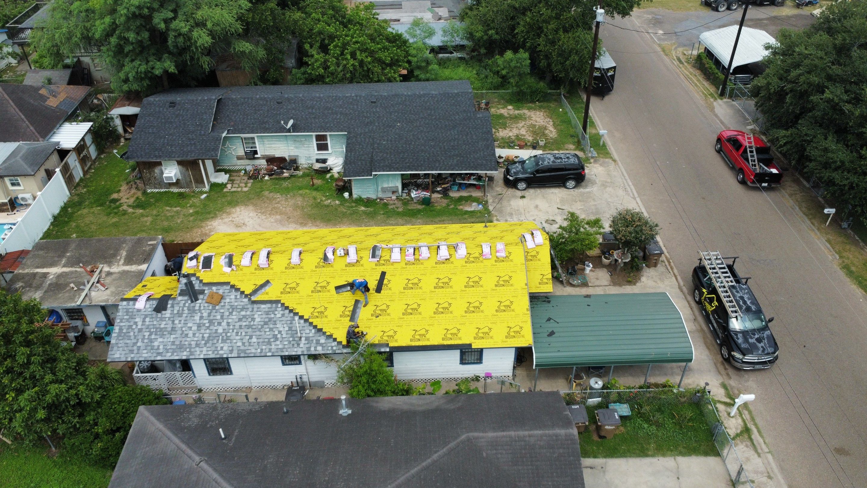 Project in Donna by Bison Roofing  