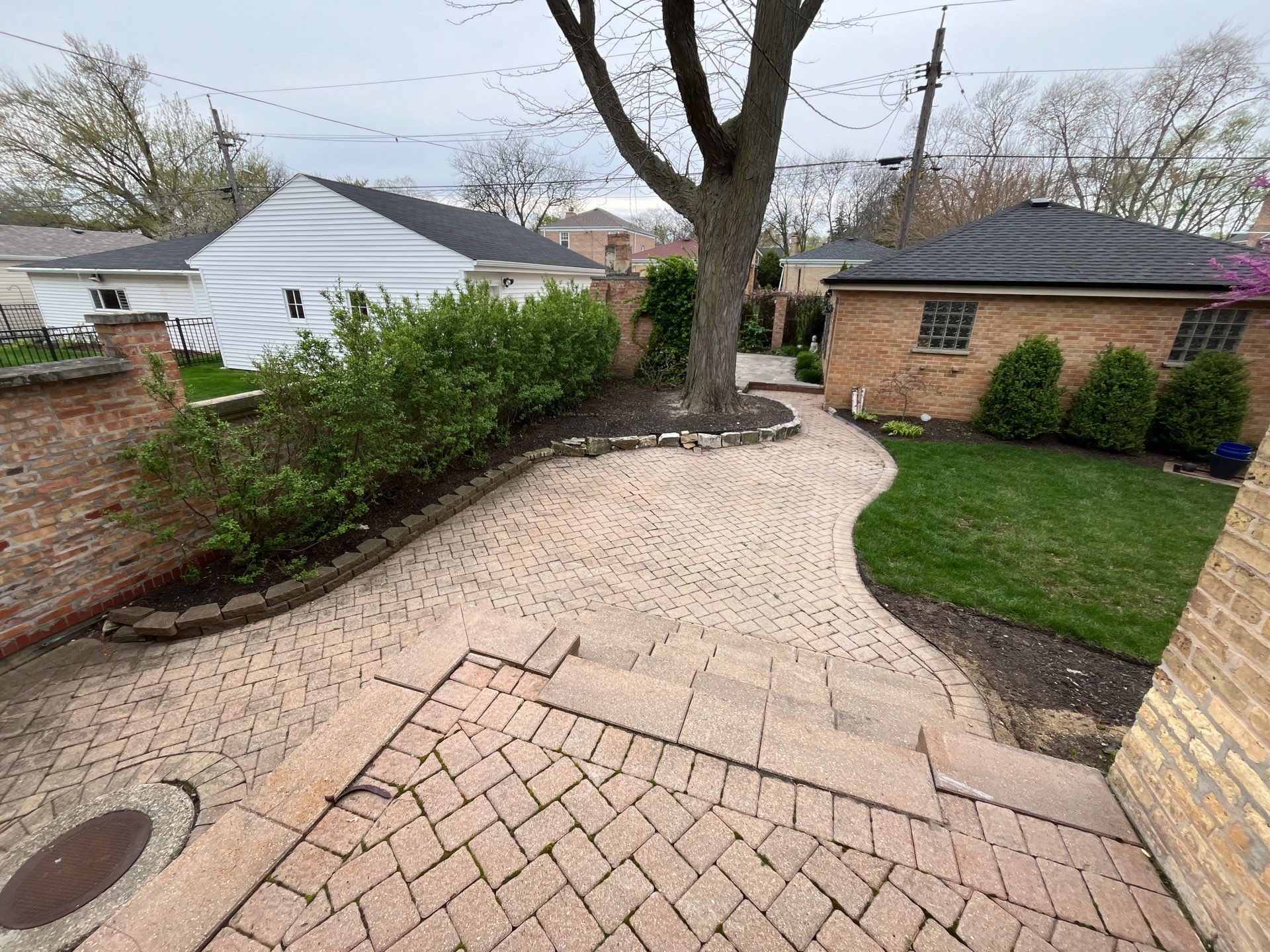 Brick repair, CSS, and stone cleaning by Northern Power Washing LLC.