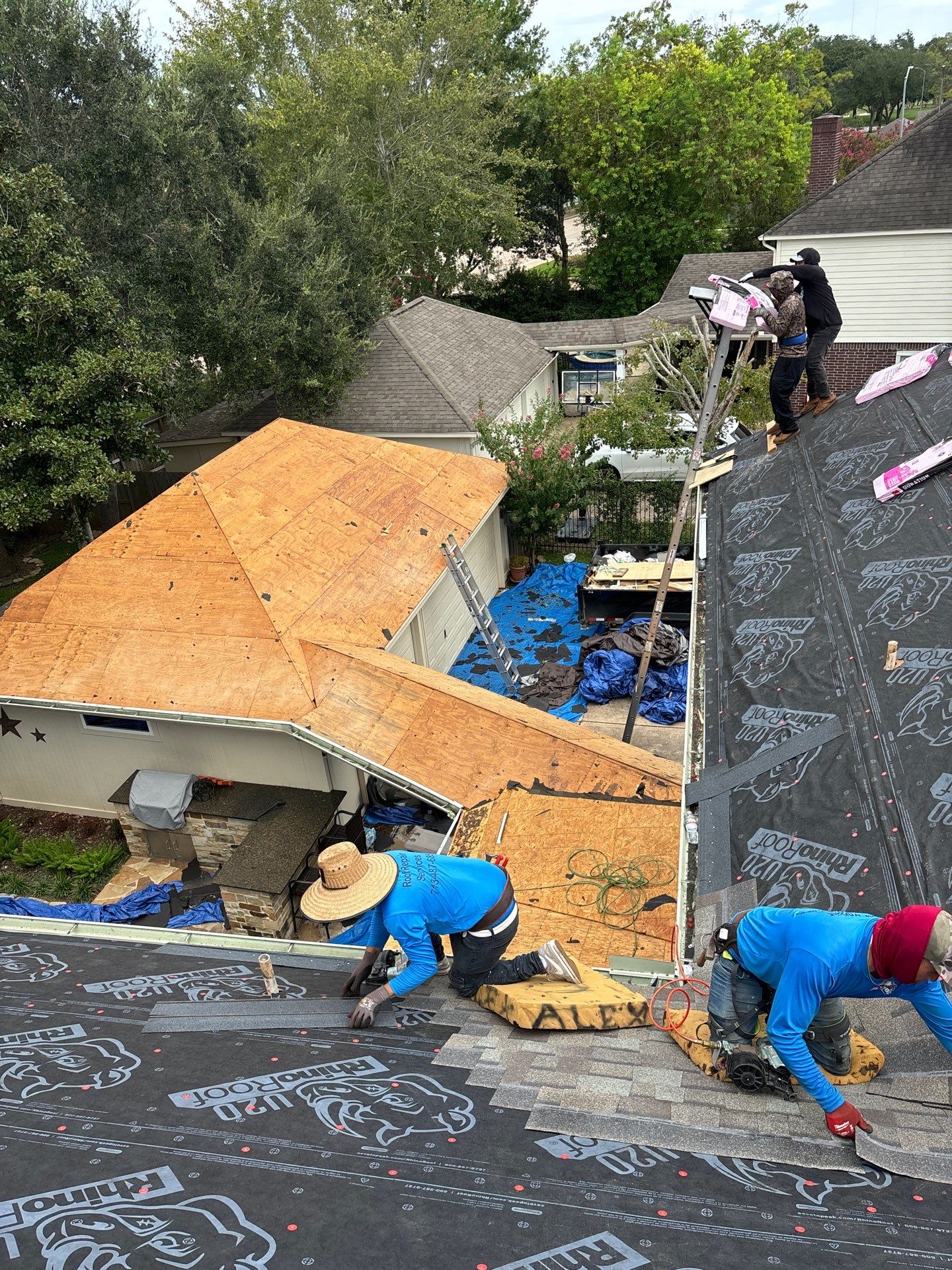Residential Roofing Installation using Owen's Corning Duration (Lifetime) Shingles by Roof Repair Company