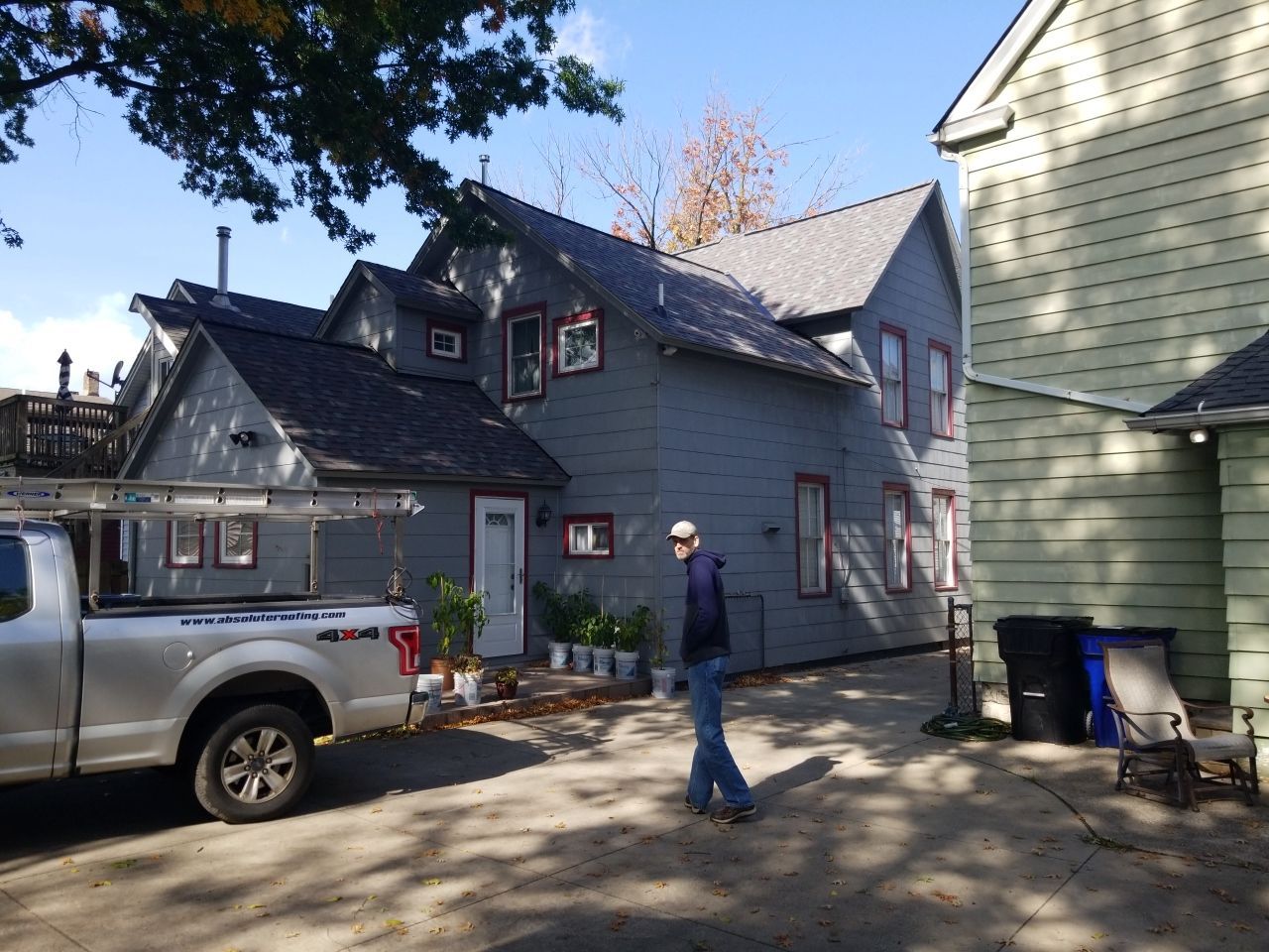 Residential Roofing Installation using Owens Corning Duration, Colonial Slate by Absolute Roofing and Construction
