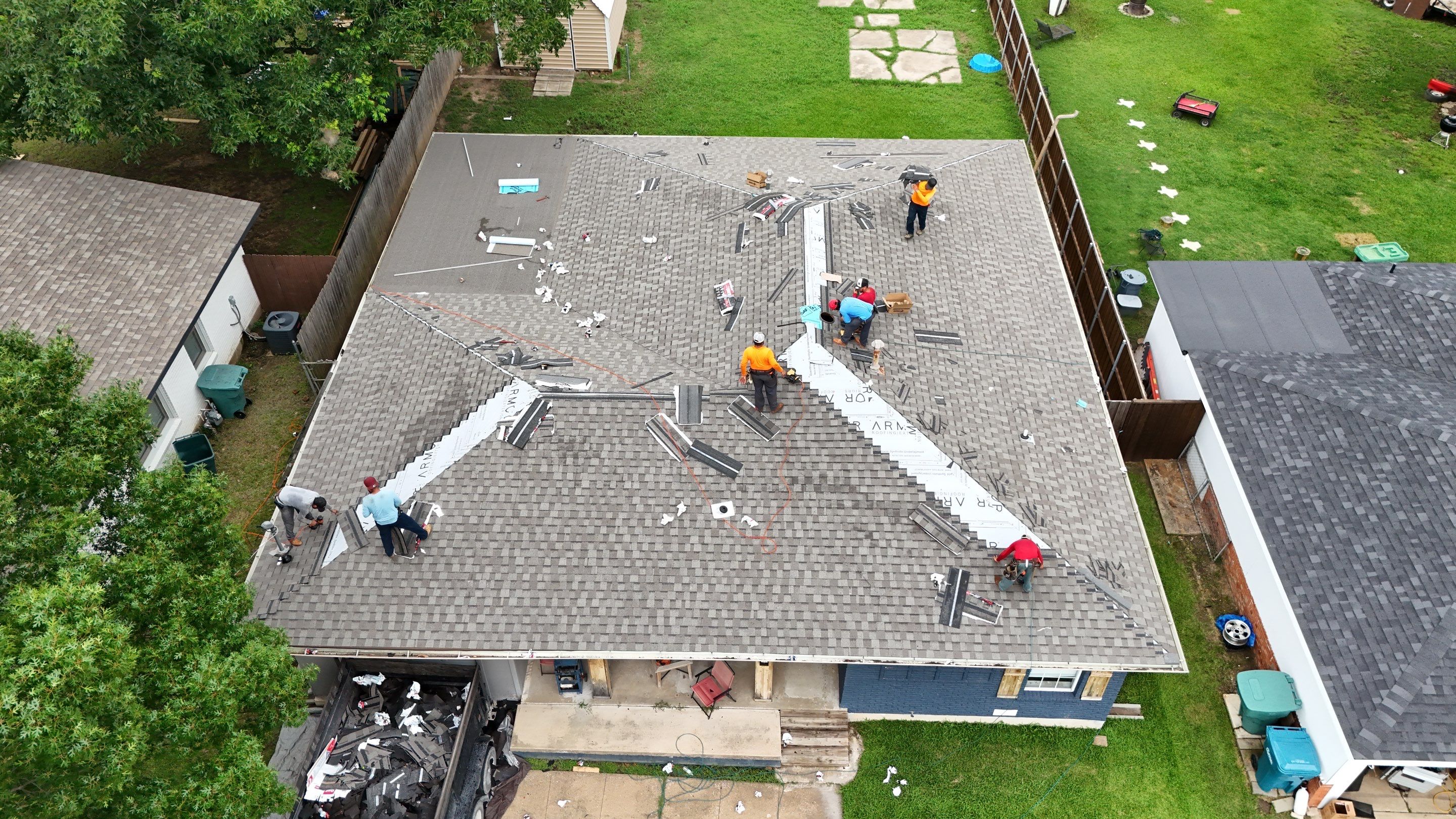 Sherman Residential Roof Replacement With Tamko Titan Weathered Wood Shingles by Armor Roofing | Exteriors