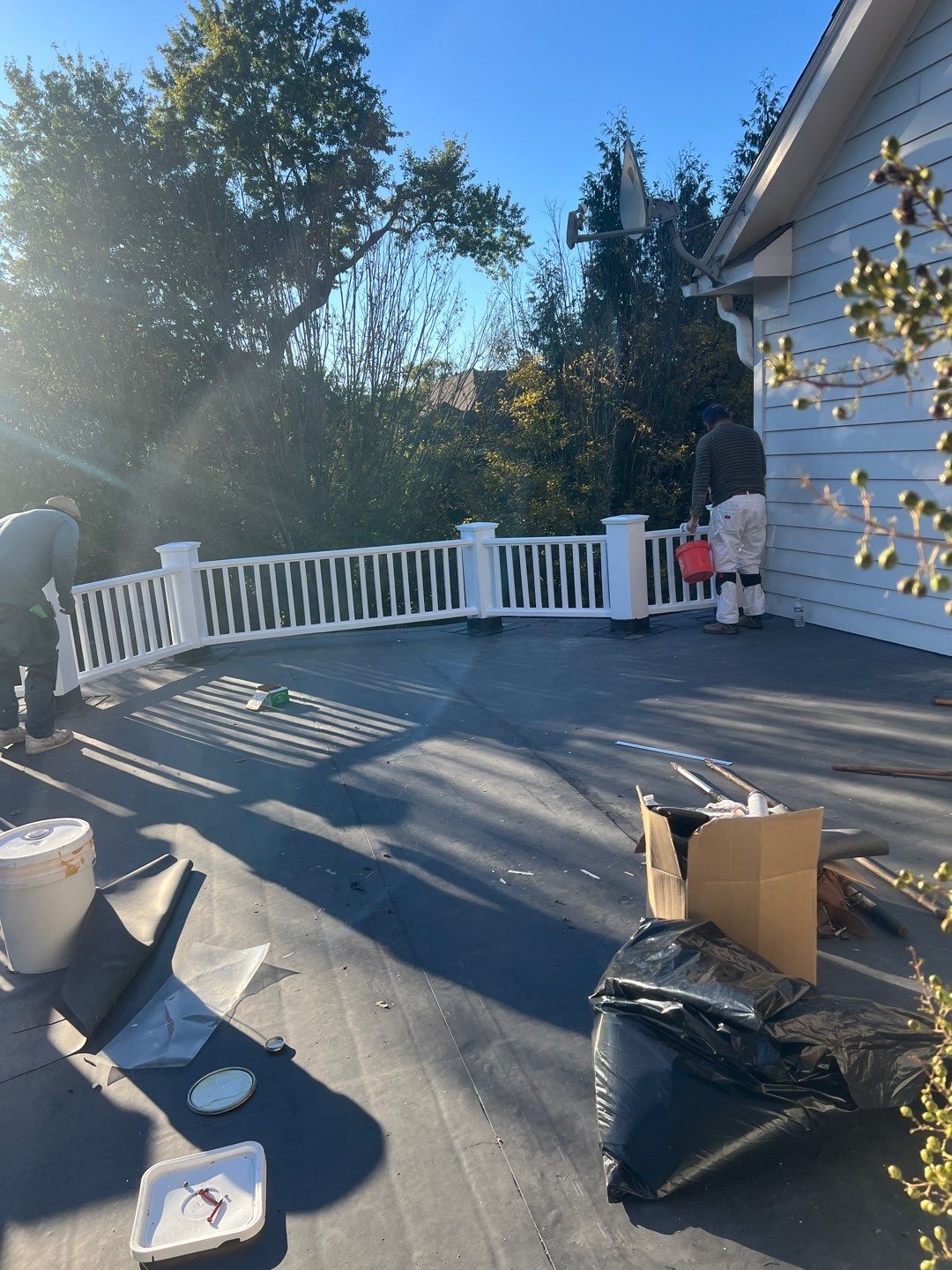 McLean - Residential Flat Roof Replacement with Carlisle Syntec EPDM by RM Banning, Inc.