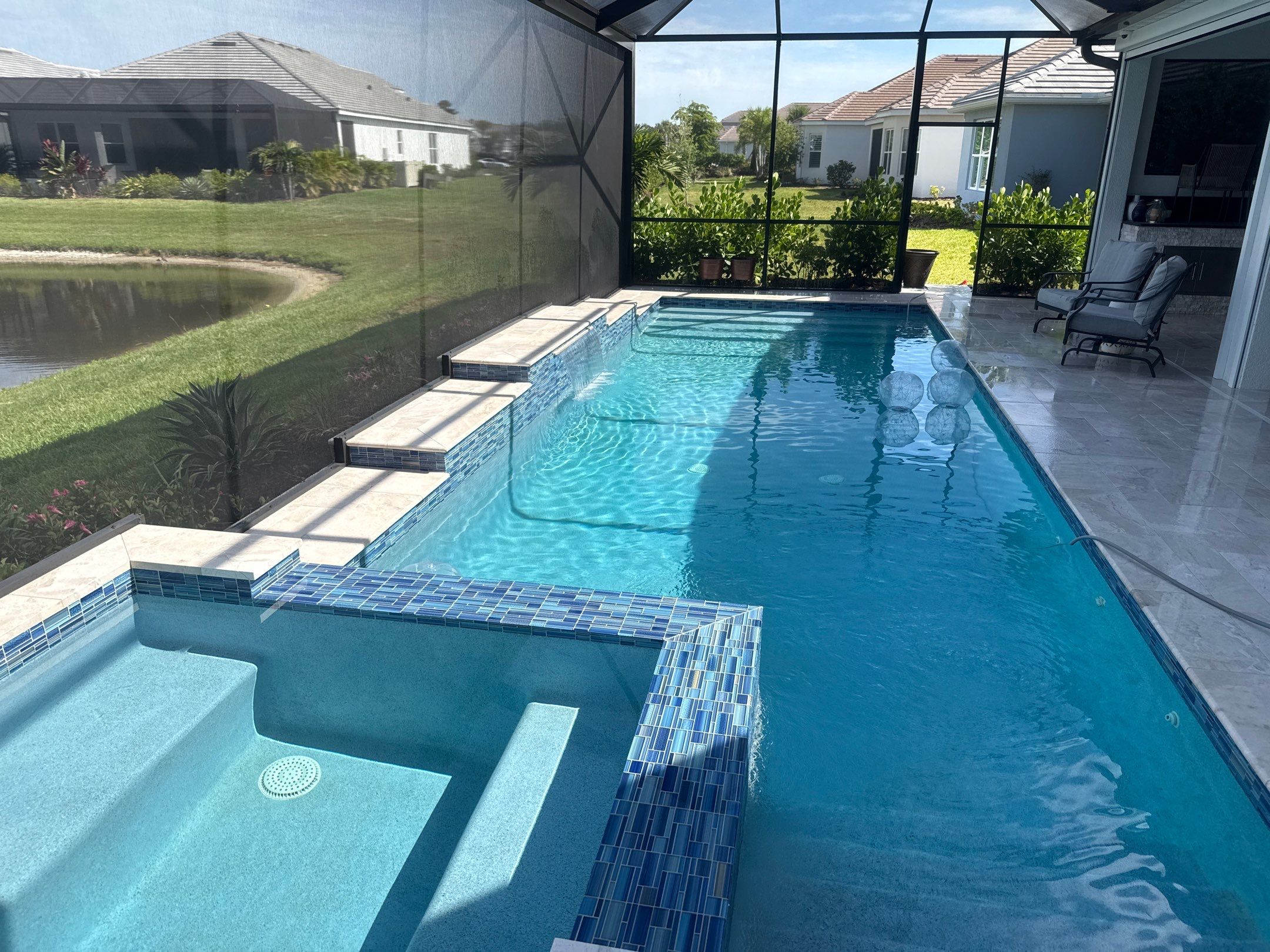 Paver Pool Deck Cleaning in Esplanade at Artisan Lakes – Palmetto, FL by Sunshine AquaWash