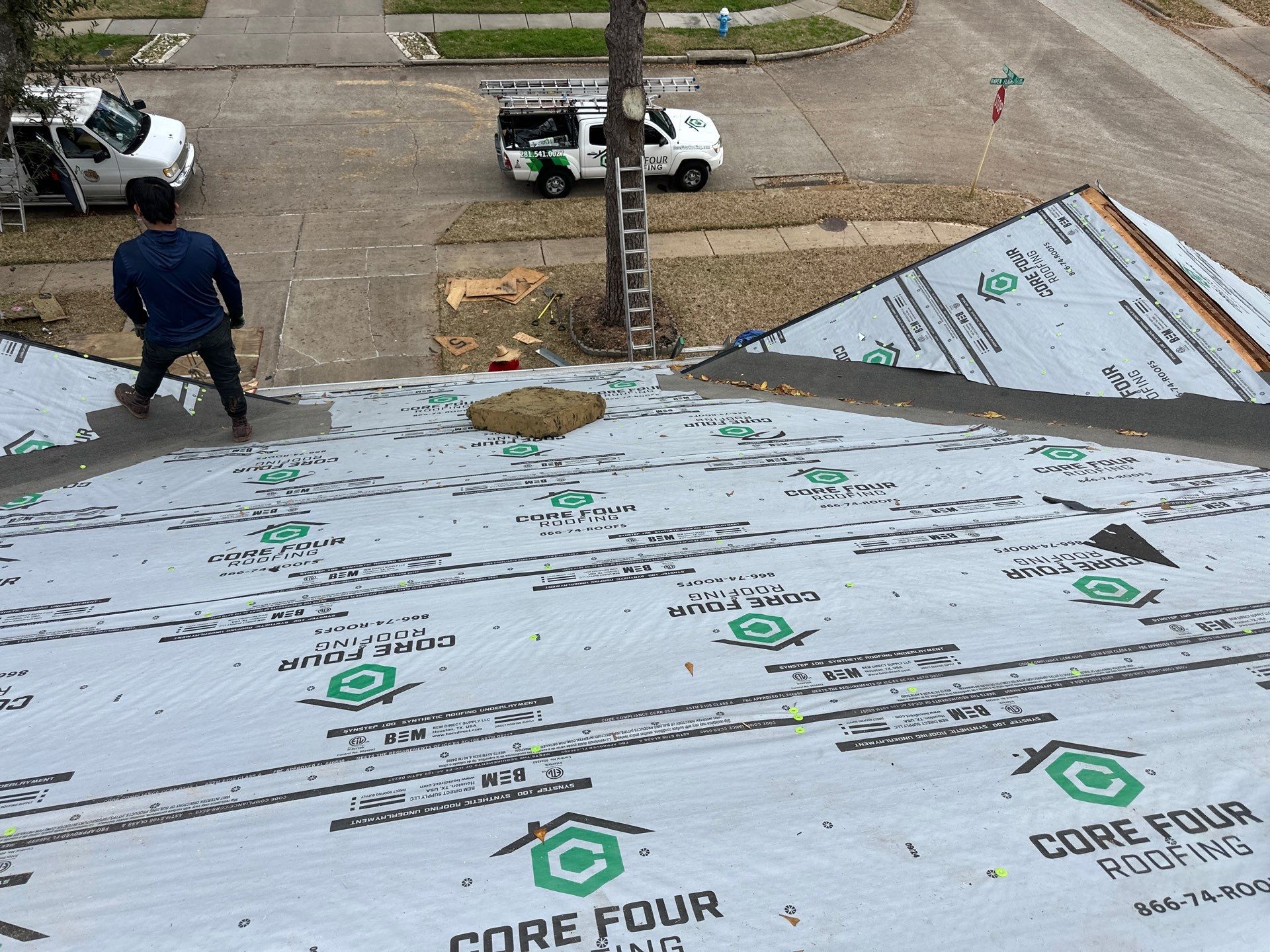 Roof Replacement completed in the Cypress Area! by Core Four Roofing