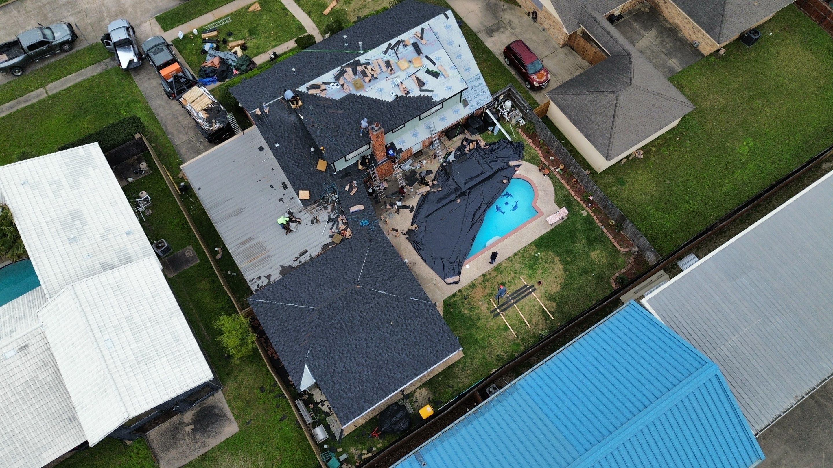 Roof Remplacement using Certainteed Patriot Shadow Black by CAP Roofing and Construction LLC