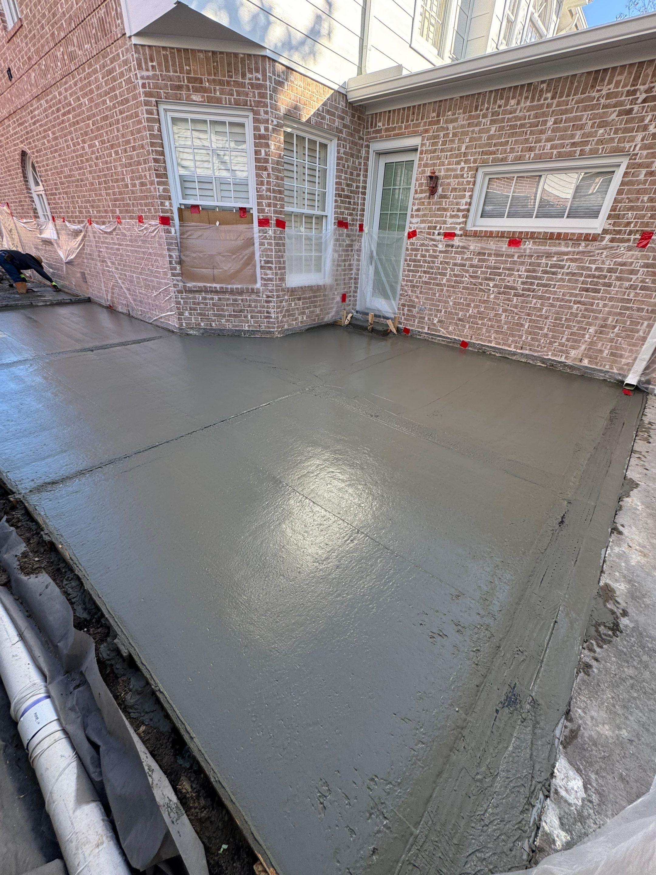 Driveway Concrete Replacement & French Drainage System by Texas Urban Elements